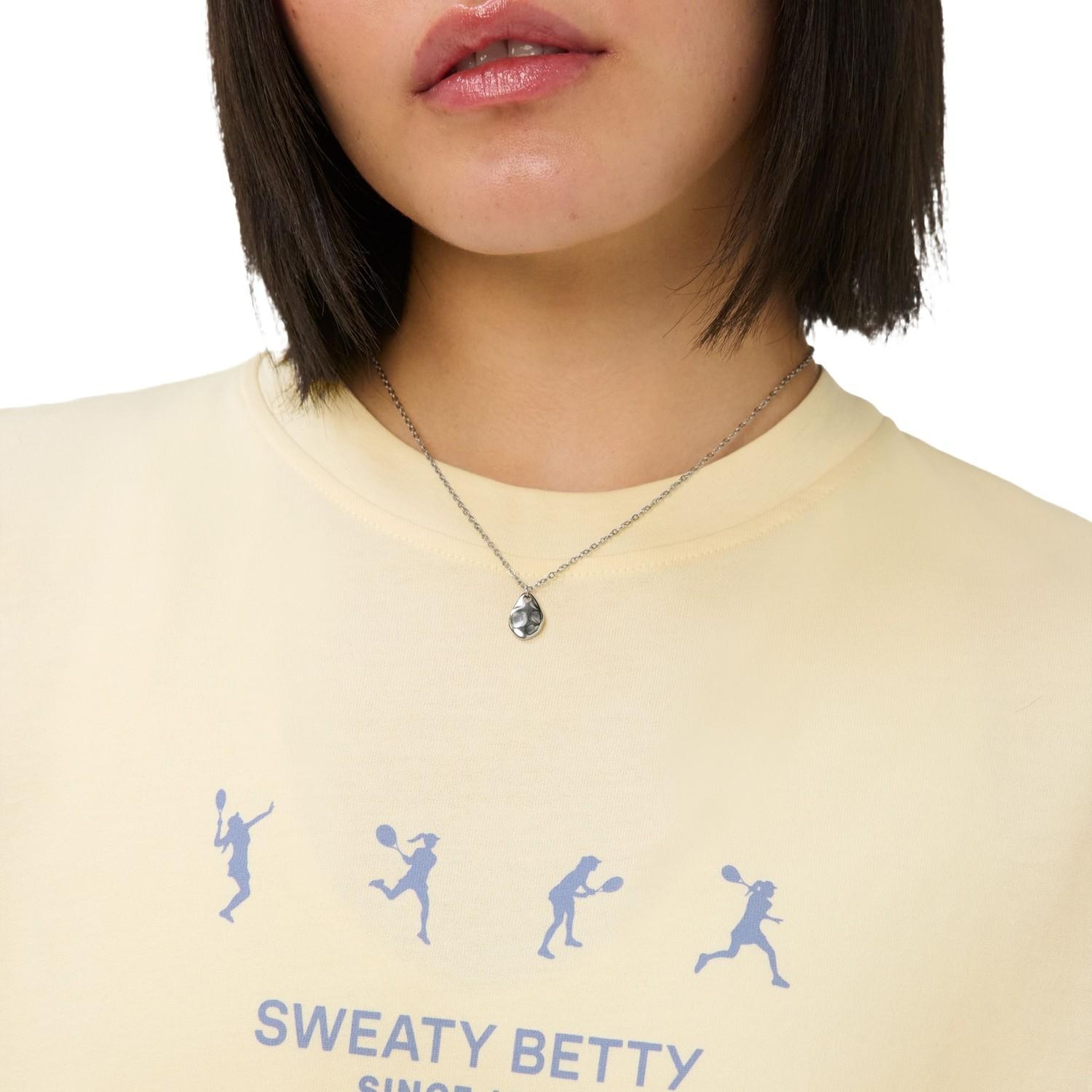 Sweaty Betty Tennis Graphic Kadın Sarı Tişört
