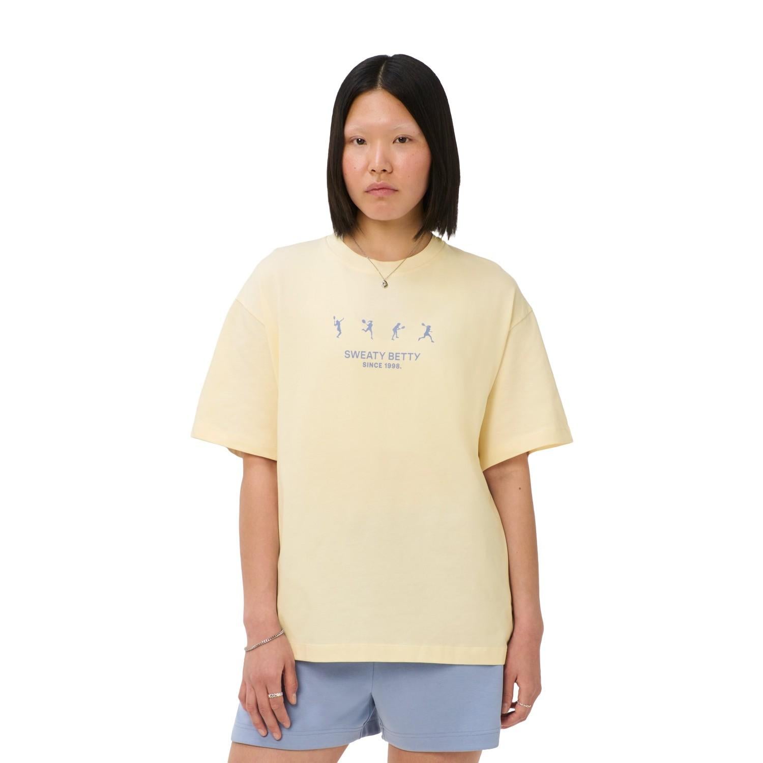 Sweaty Betty Tennis Graphic Kadın Sarı Tişört