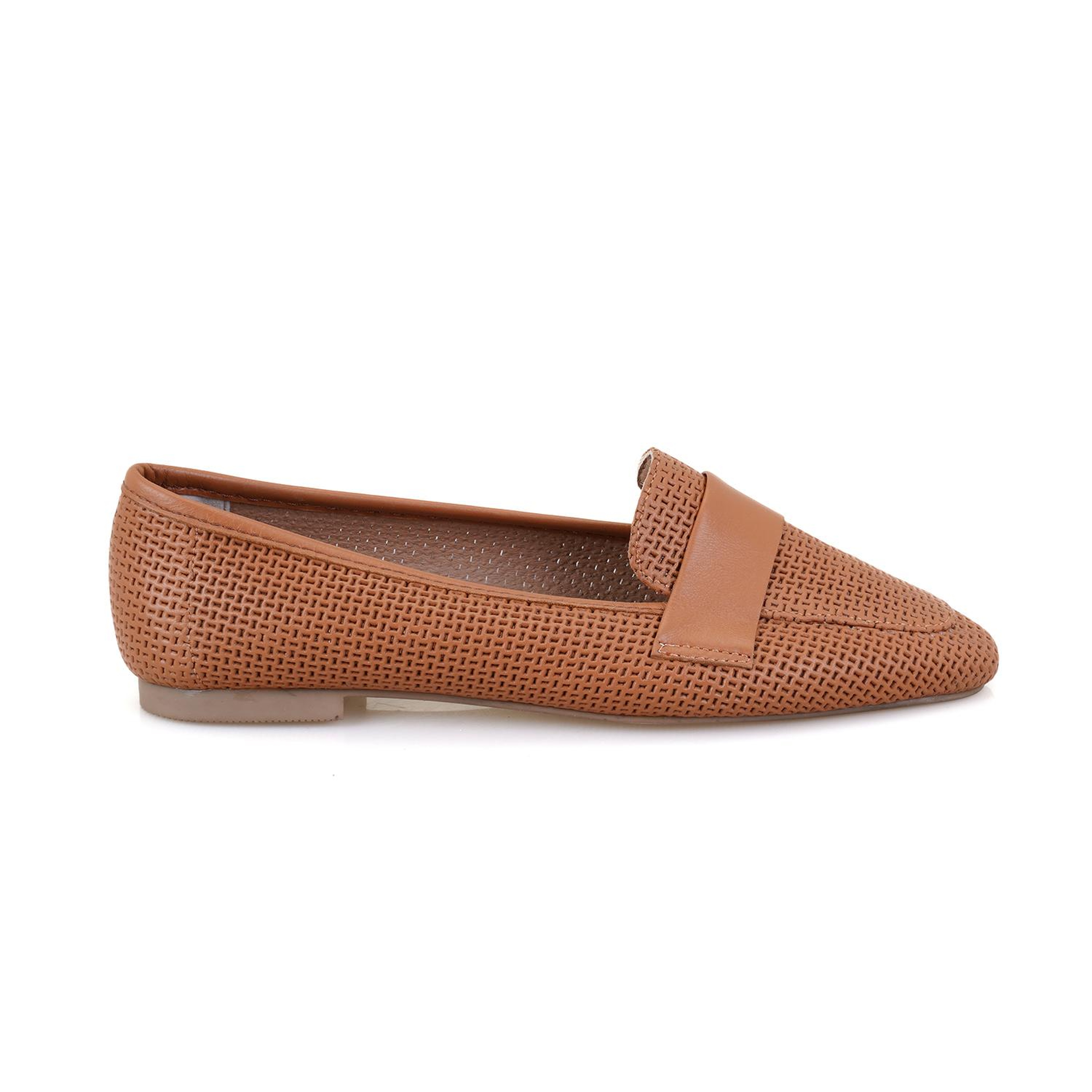 Kadın Taba Deri Loafer