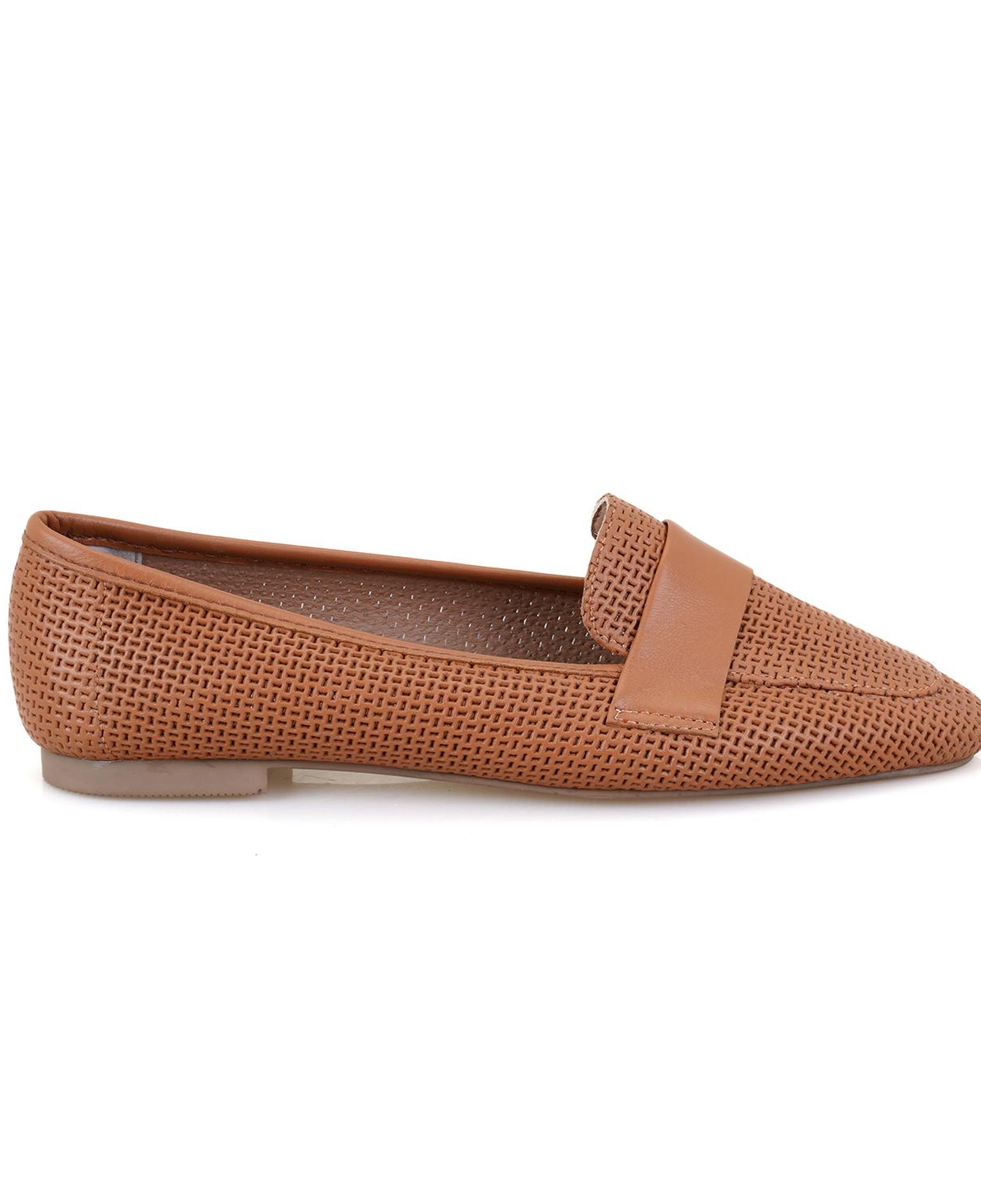 Kadın Taba Deri Loafer