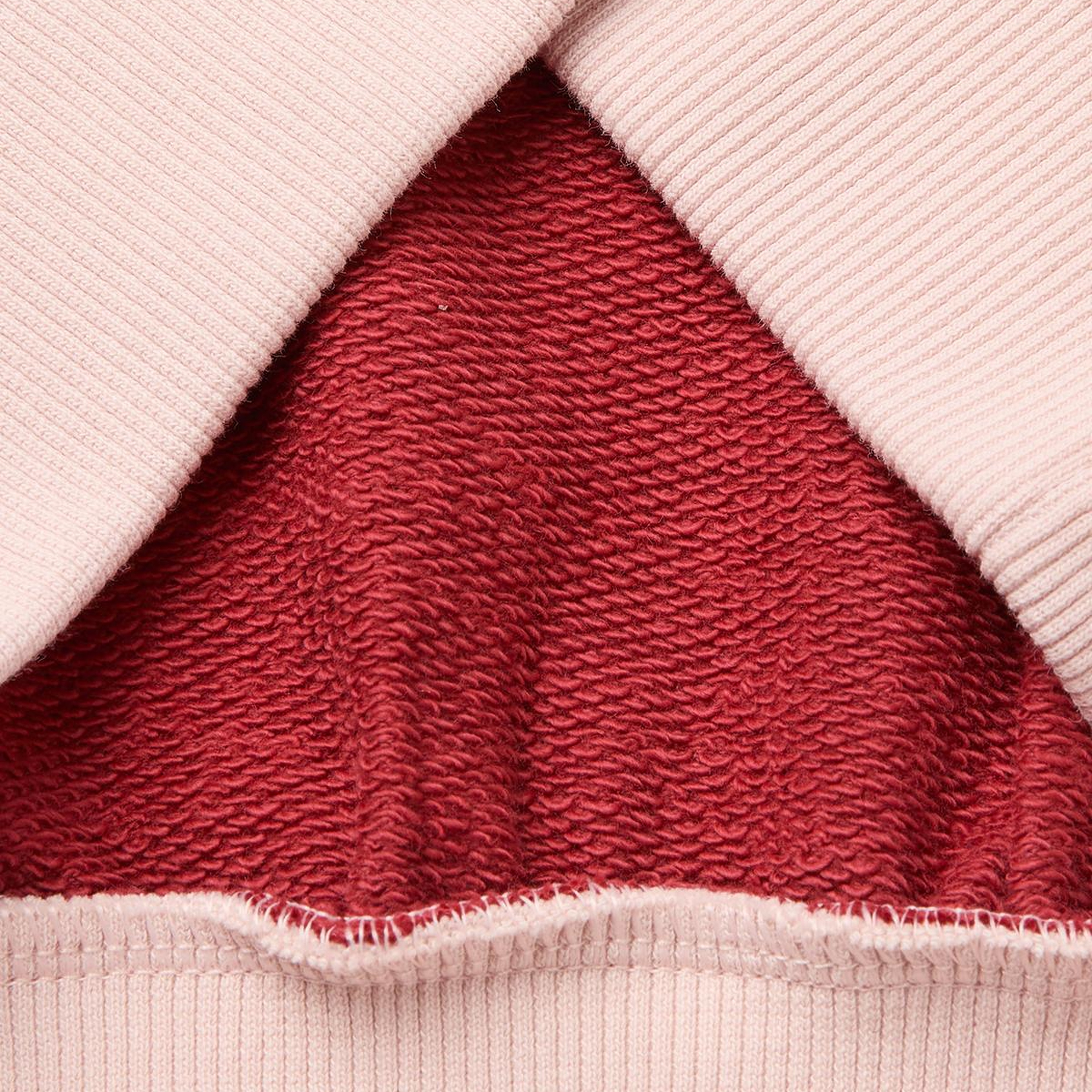 Kız Çocuk Pudra İşlemeli Renk Bloklu Reglan Kollu Bisiklet Yaka Sweatshirt