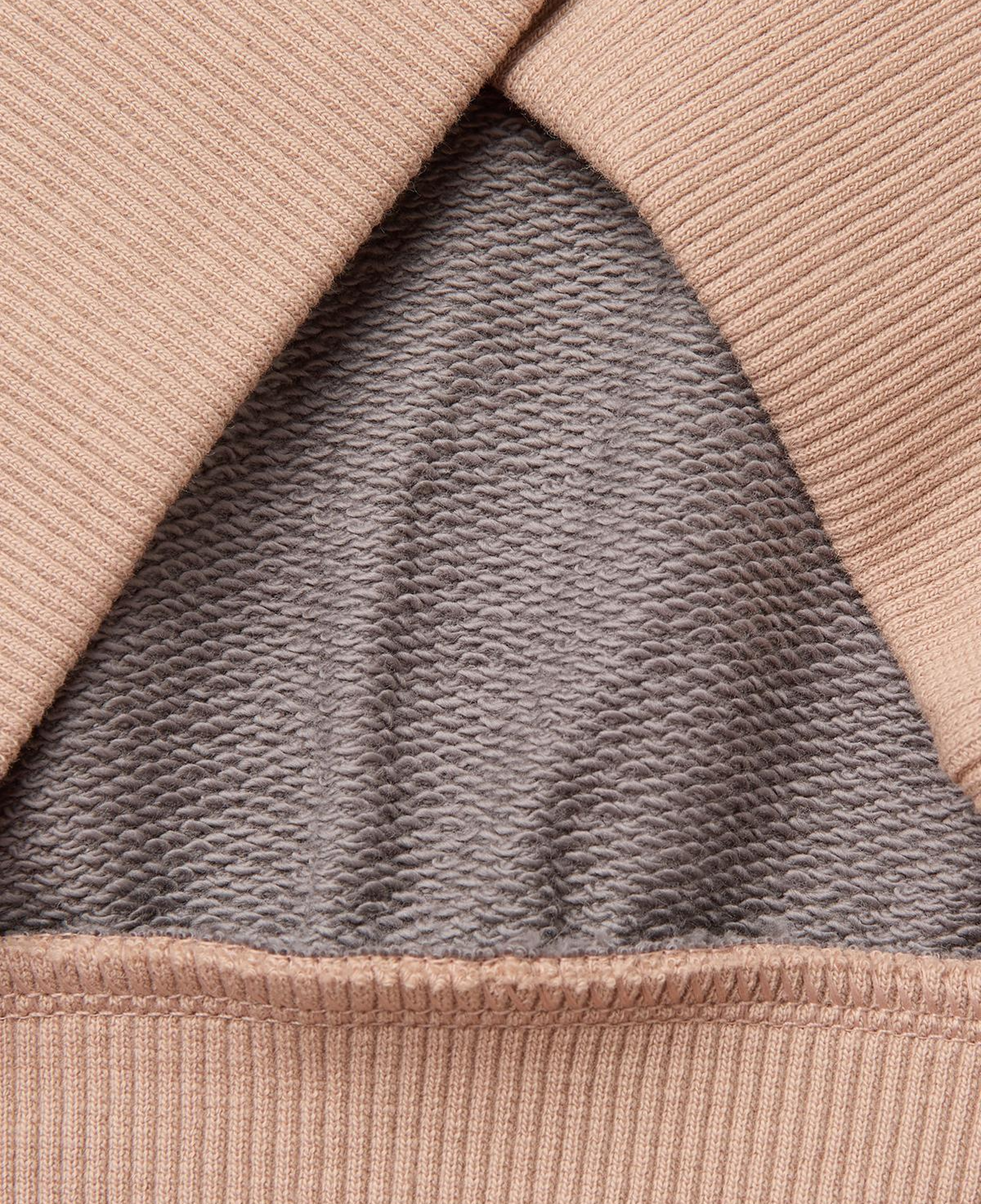 Kız Çocuk Haki İşlemeli Renk Bloklu Reglan Kollu Bisiklet Yaka Sweatshirt