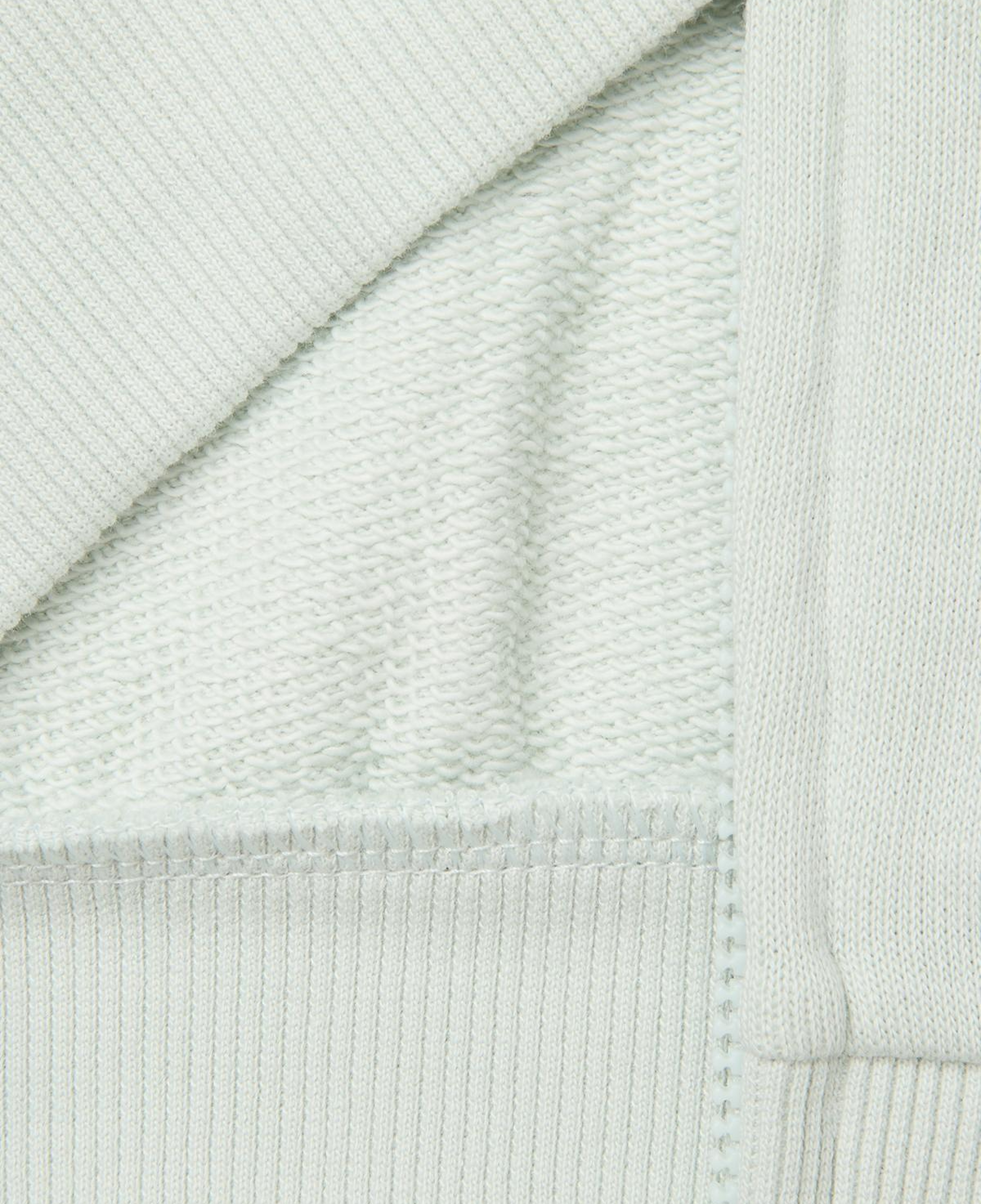 Kız Çocuk Su Yeşili Önü İşlemeli Ribanalı Boğazlı Fermuarlı Dik Yaka Sweatshirt