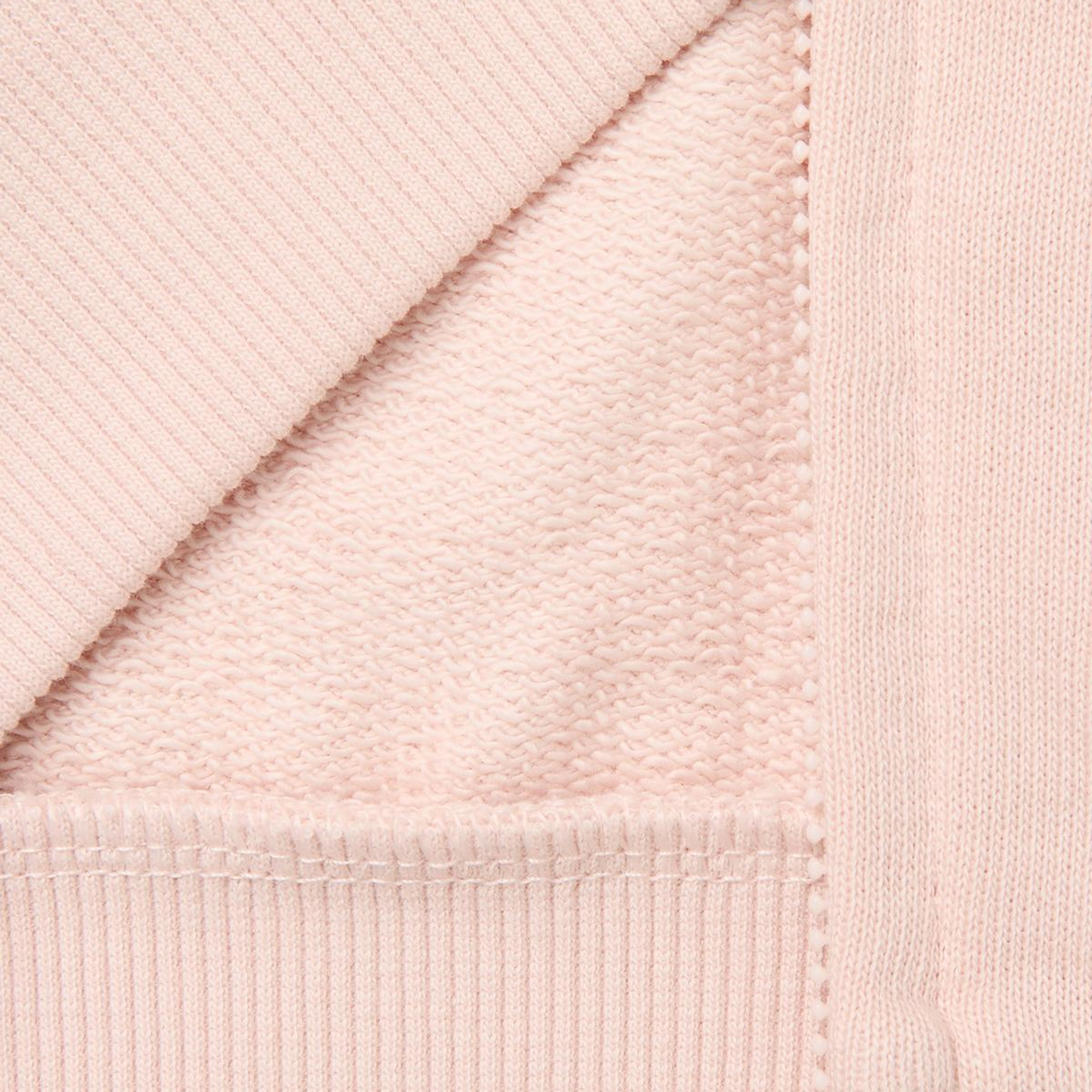 Kız Çocuk Pudra Önü İşlemeli Ribanalı Boğazlı Fermuarlı Dik Yaka Sweatshirt