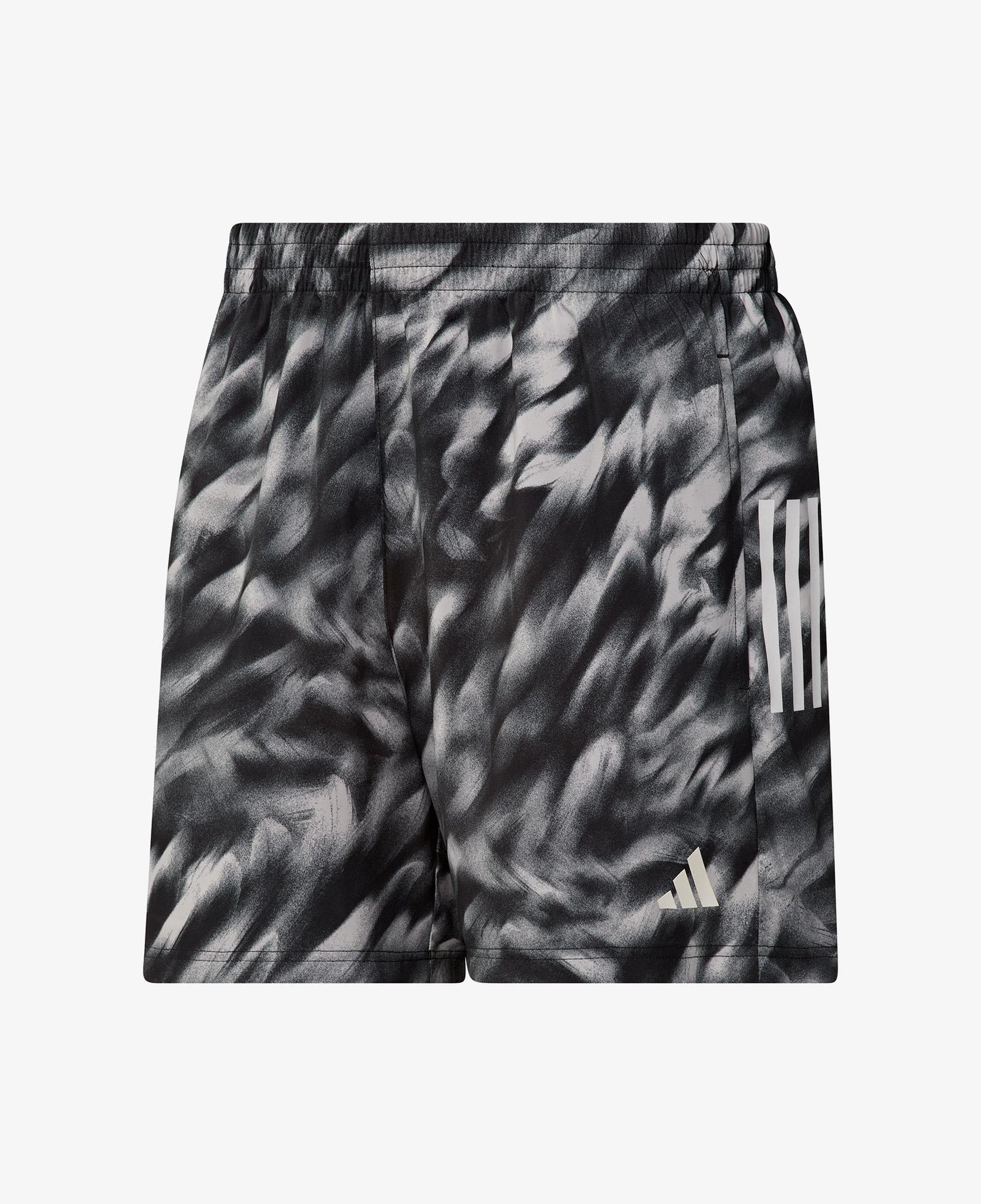 adidas Own The Run Allover Print Erkek Gri Koşu Şortu