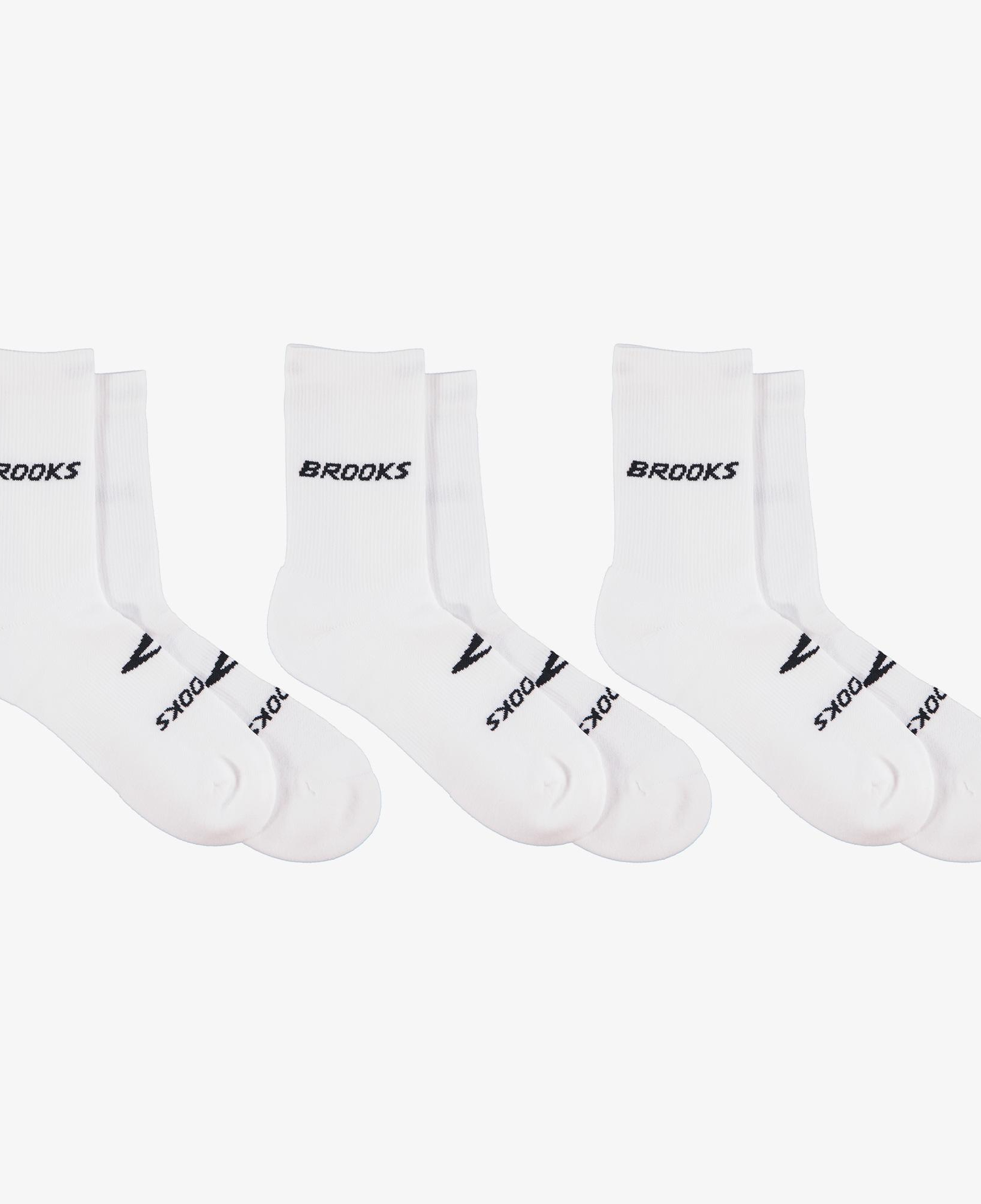 Brooks Run-In Crew 3 Unisex Beyaz Çorap