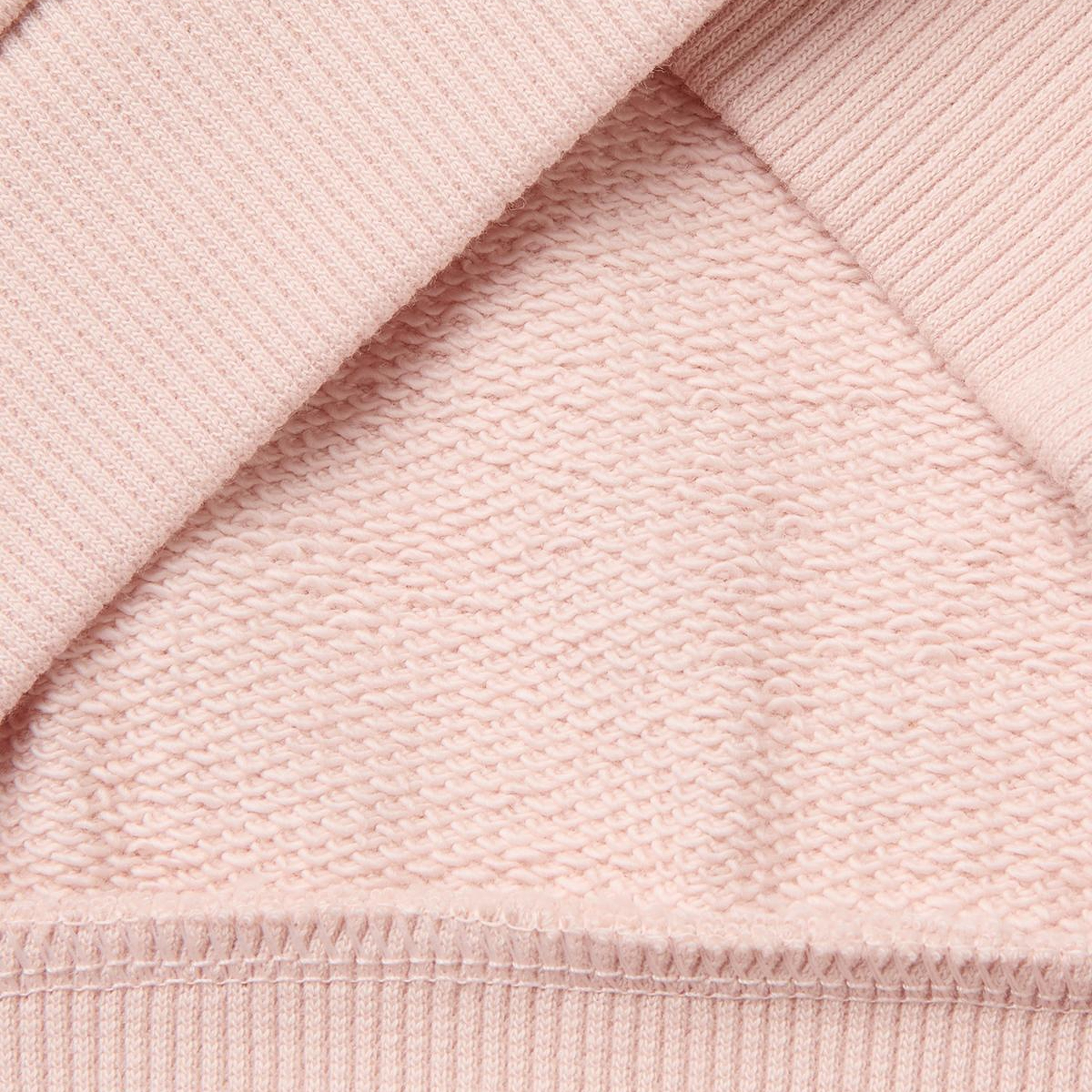 Kız Çocuk Pudra Önü İşlemeli Uzun Kollu Bisiklet Yaka Sweatshirt