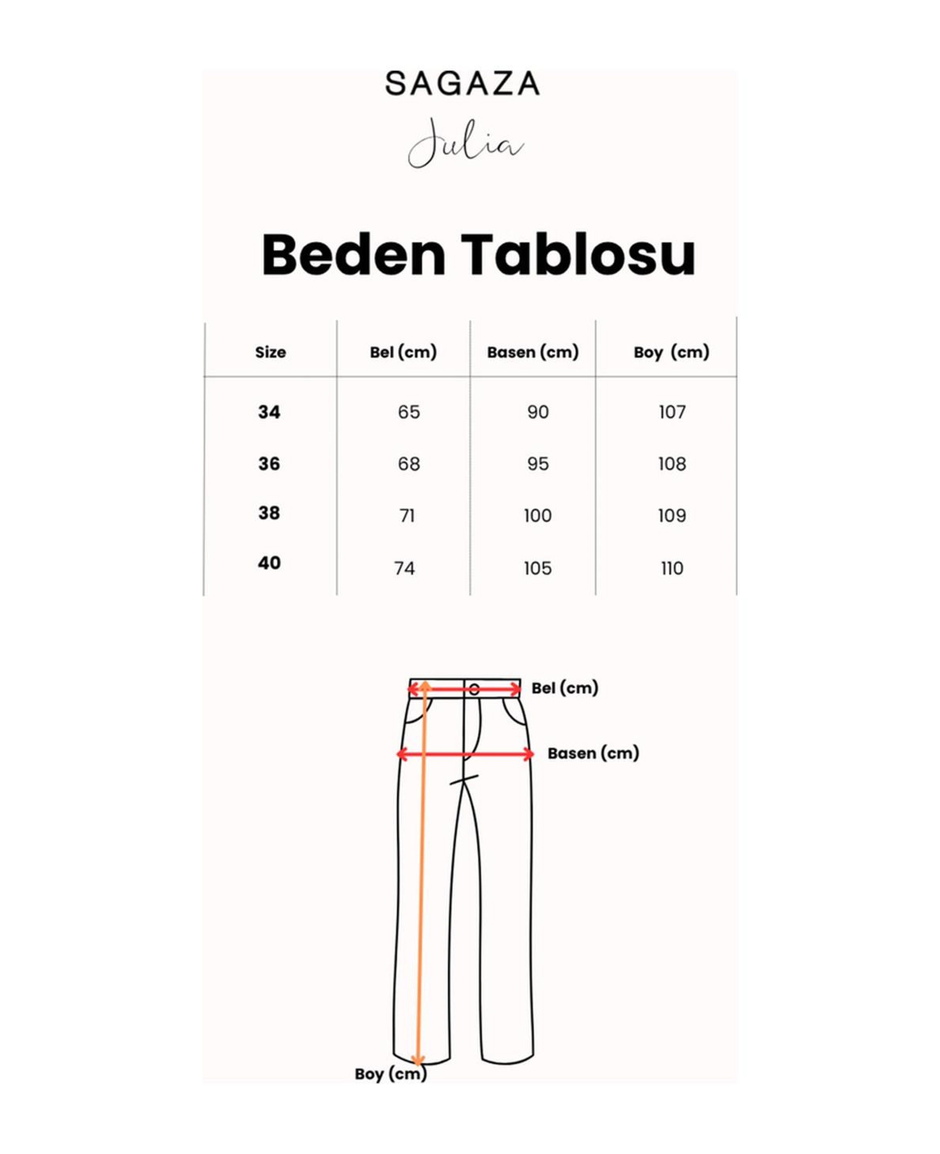 Sagaza Julia Jean Kadın Mavi