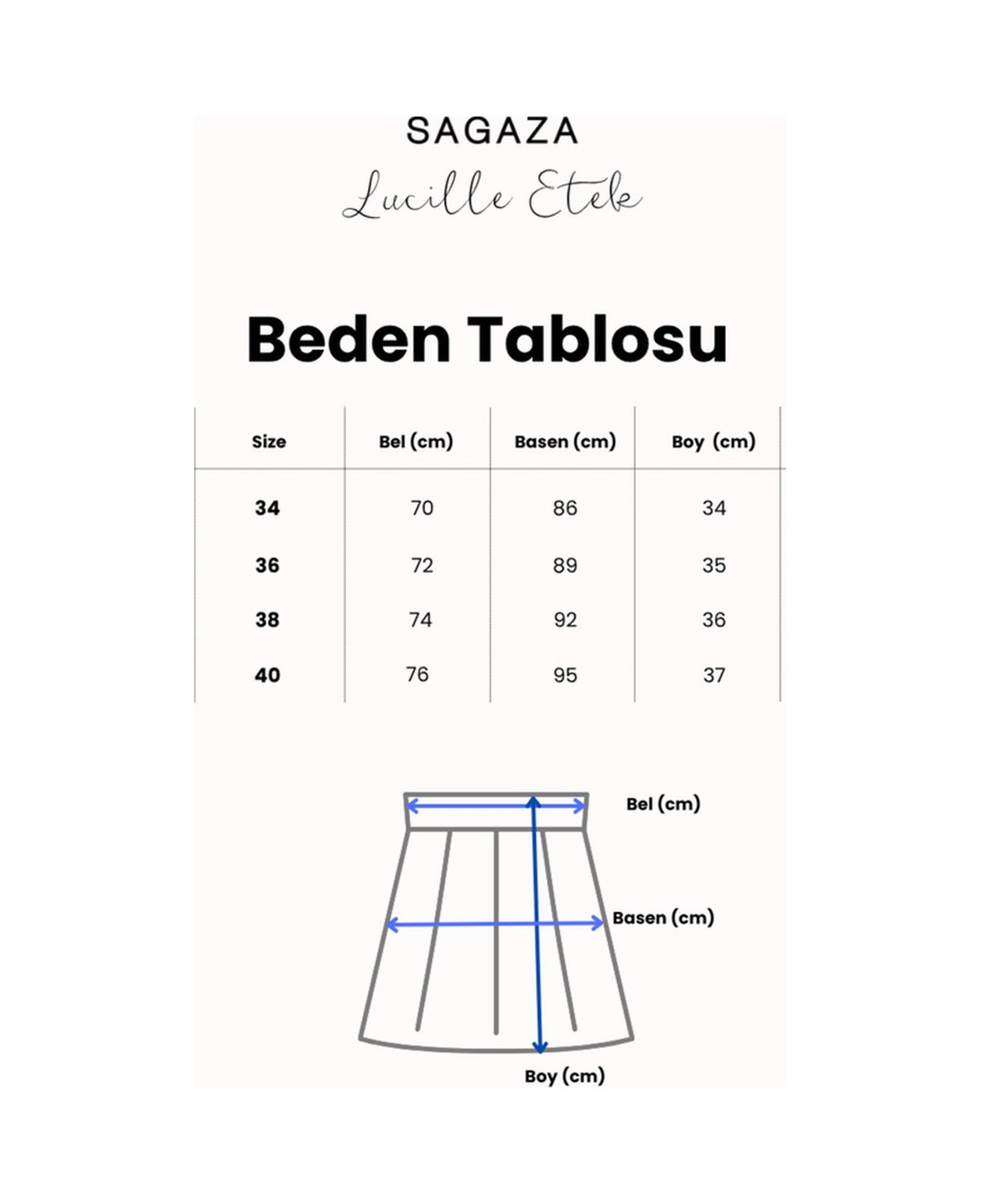 Sagaza Lucille Etek Kadın Kahverengi