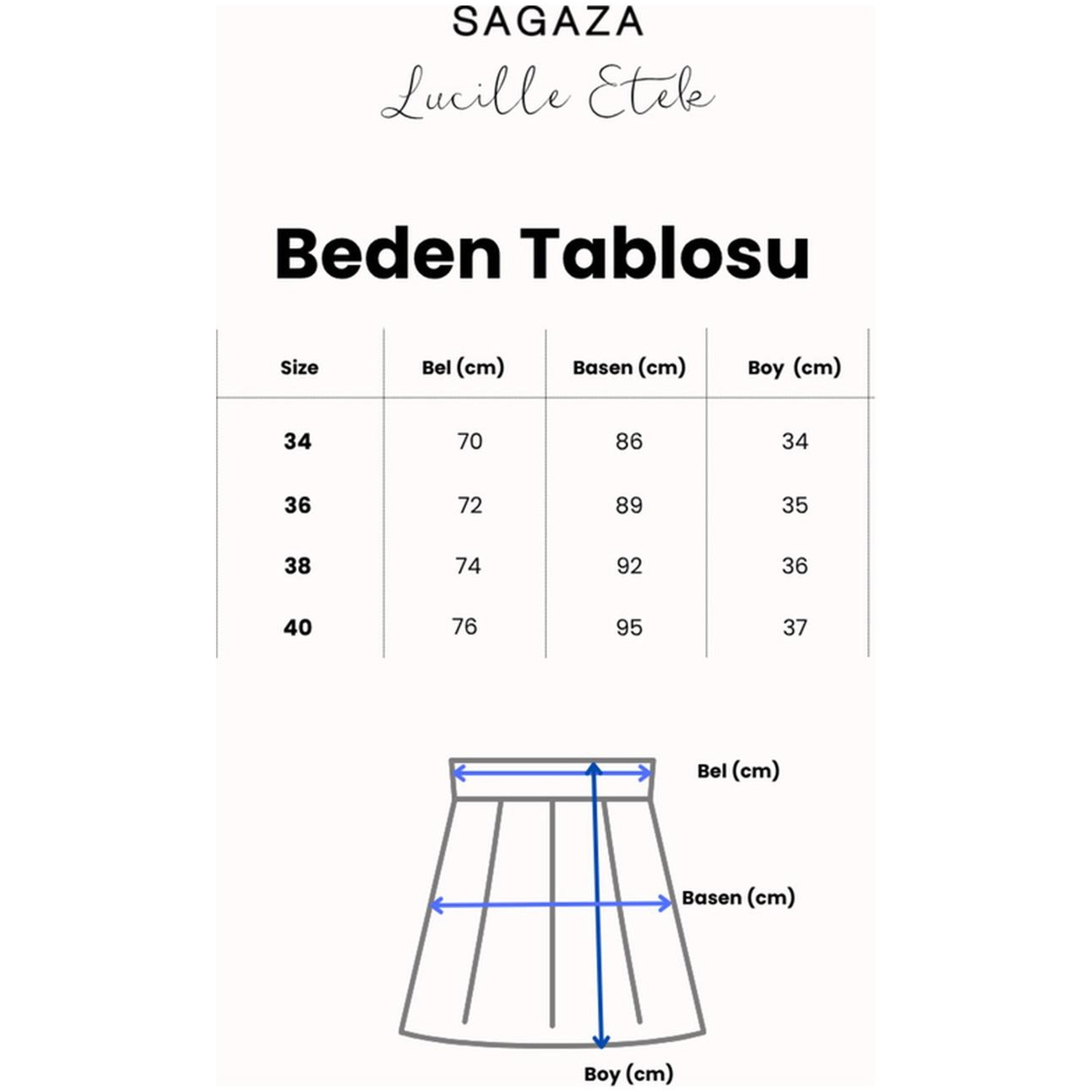 Sagaza Lucille Etek Kadın Kahverengi