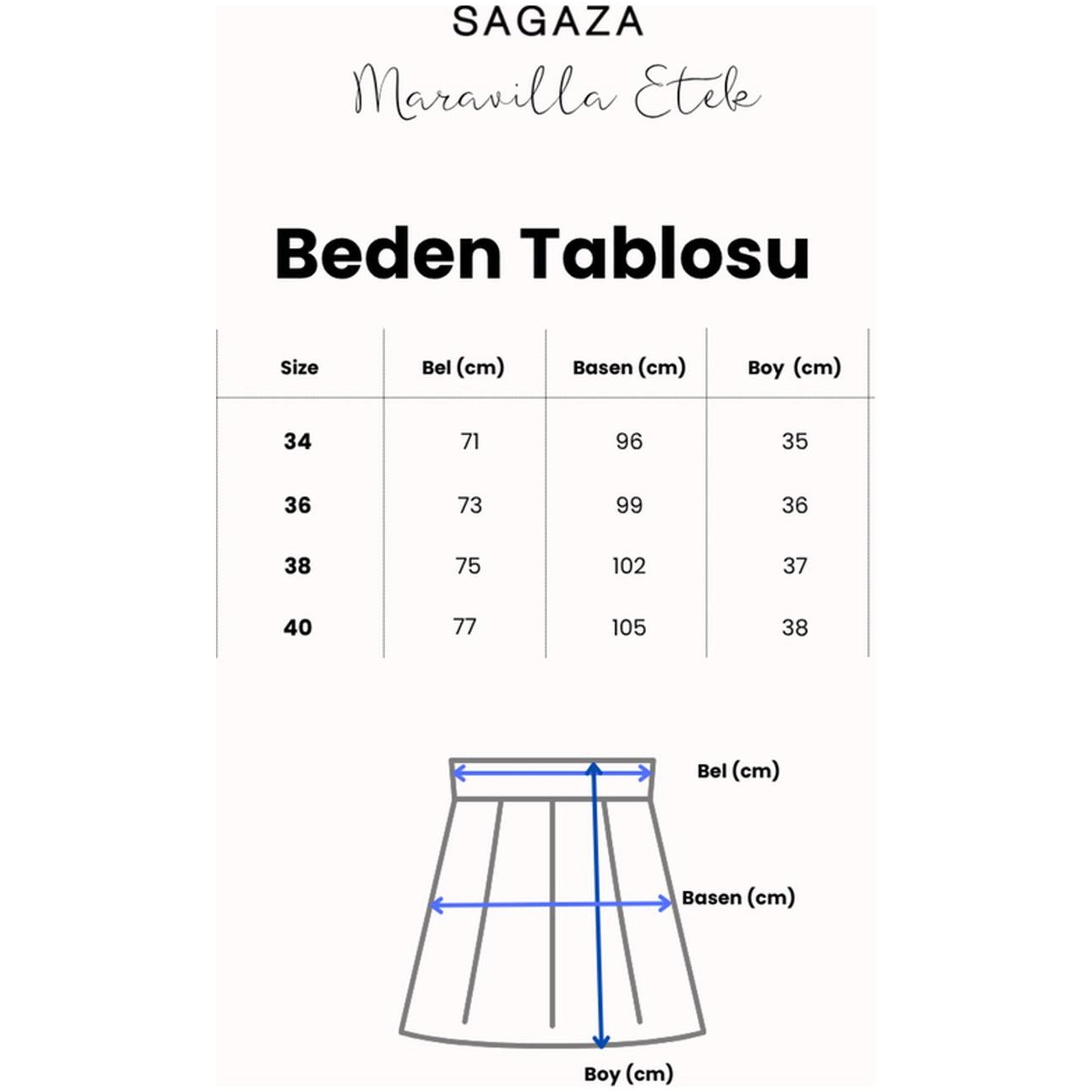Sagaza Maravilla Etek Kadın Çok Renkli