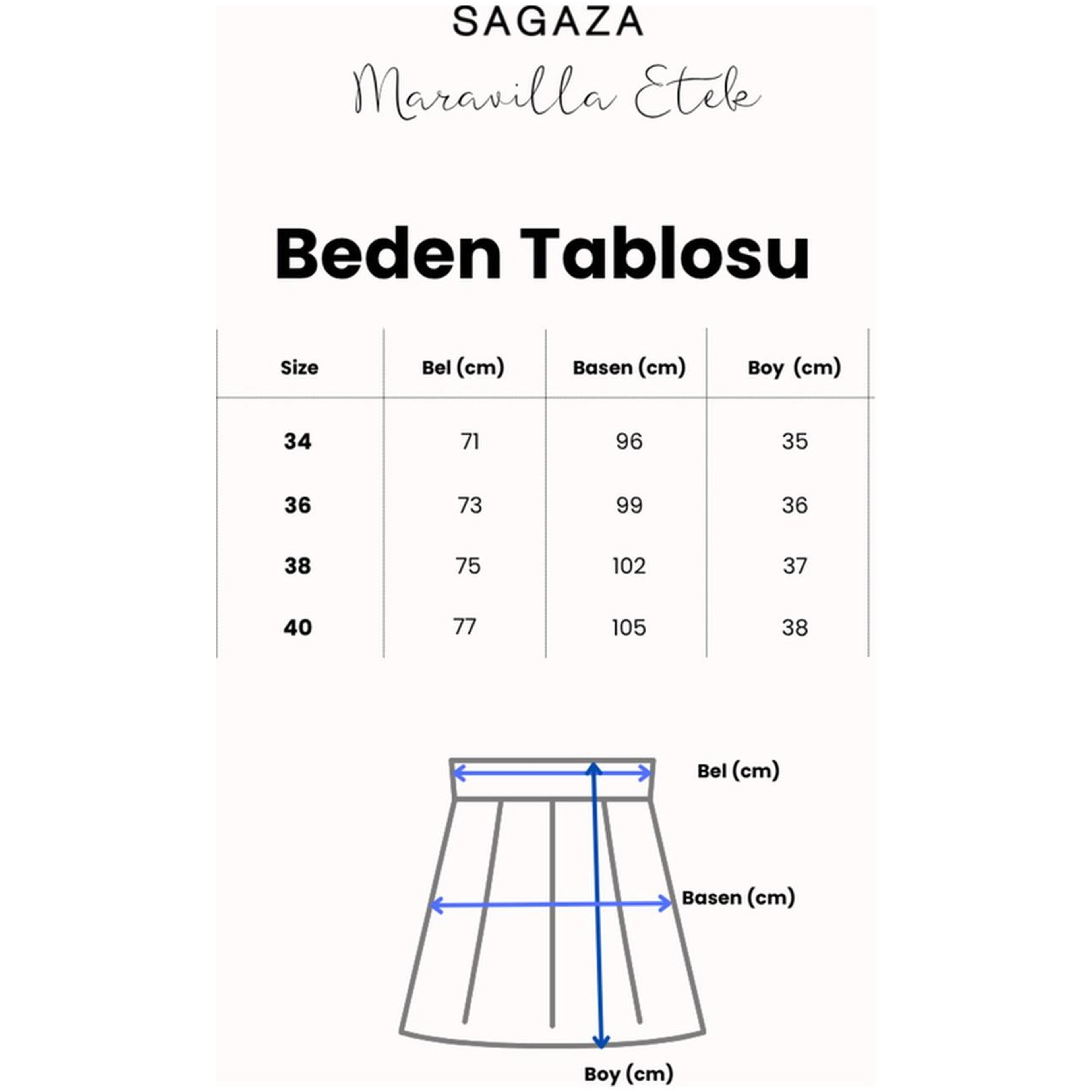 Sagaza Maravilla Etek Kadın Kahverengi