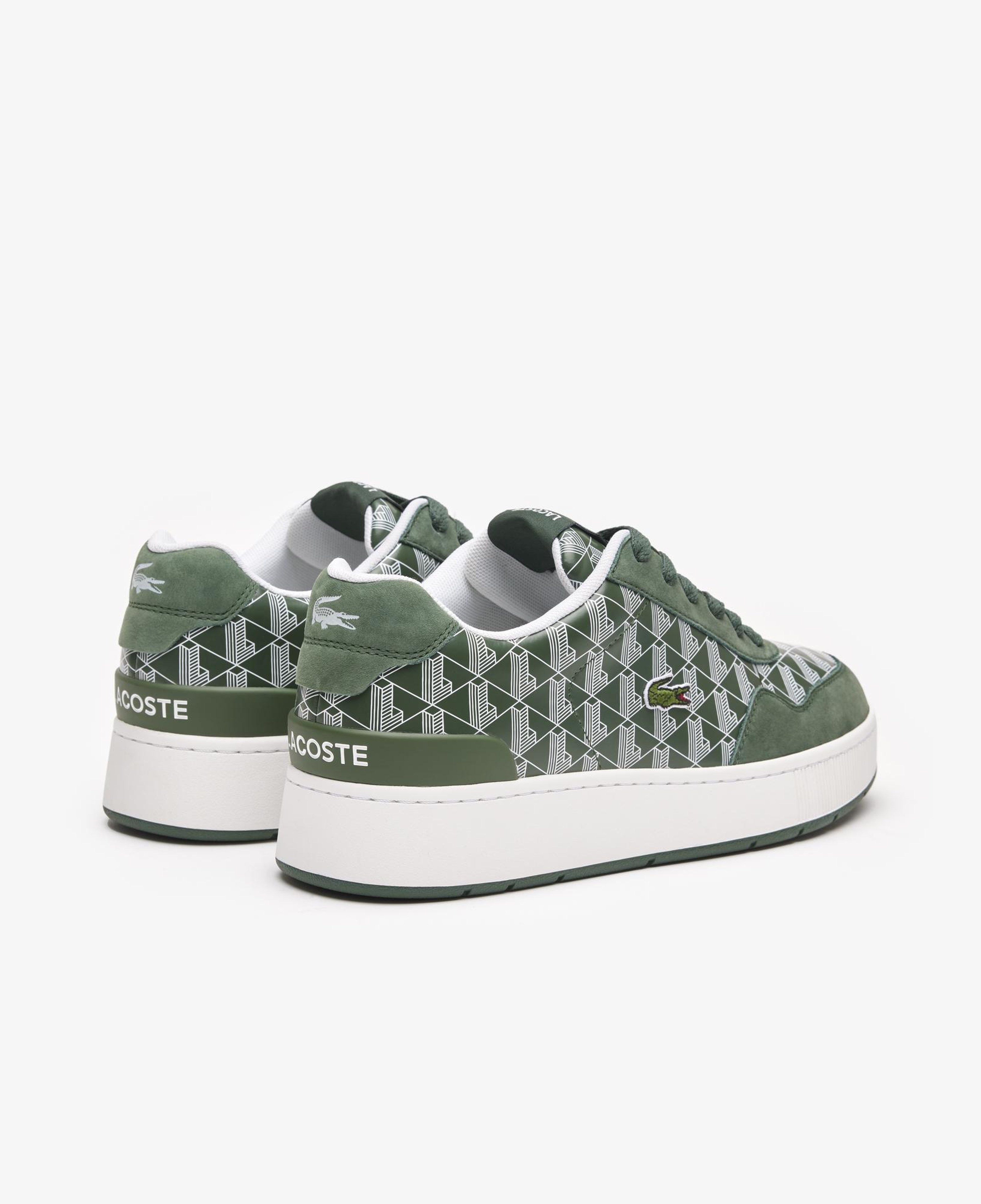 Lacoste Erkek Yeşil Monogram Deri Sneaker