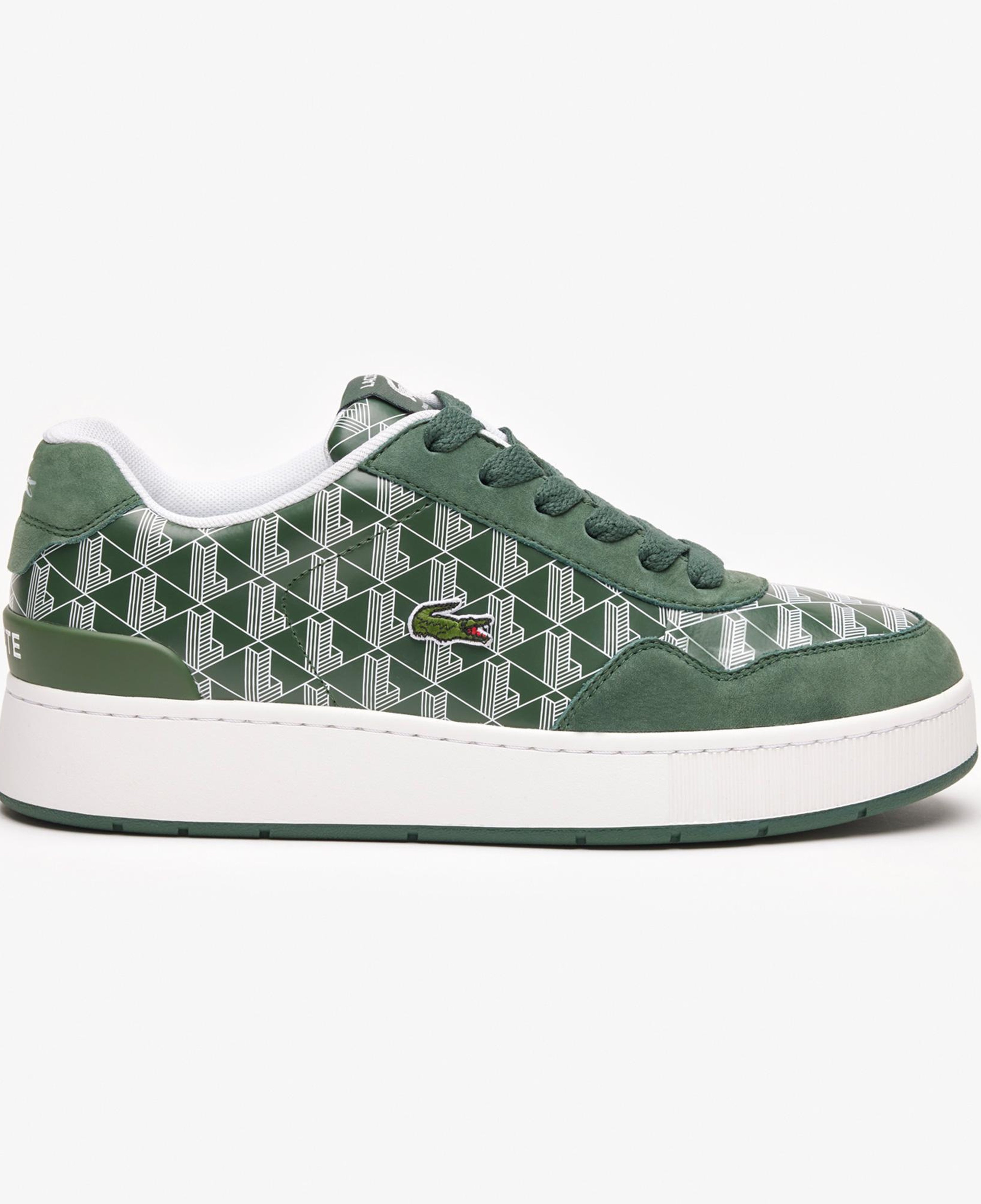 Lacoste Erkek Yeşil Monogram Deri Sneaker