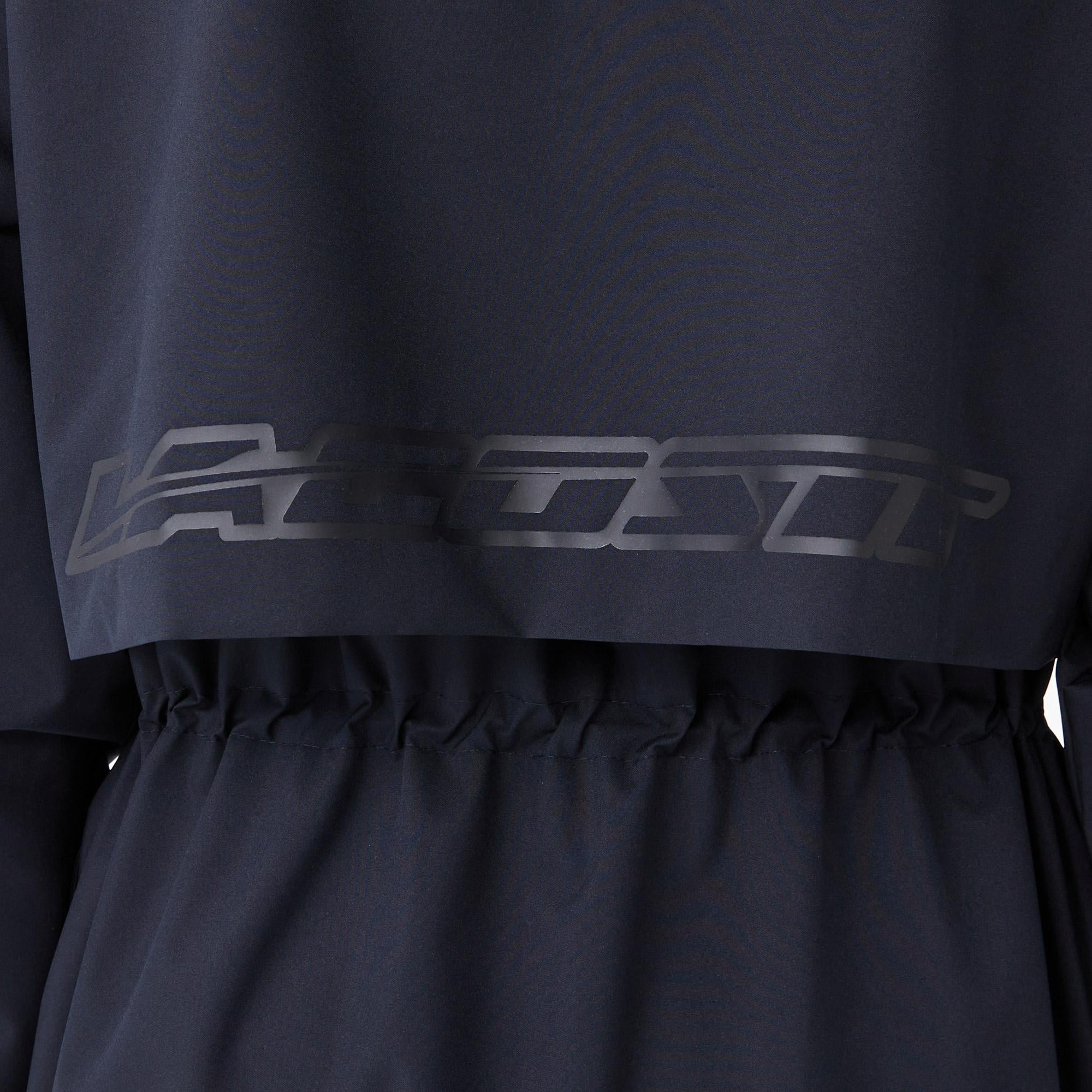 Lacoste Erkek Regular Fit Kapüşonlu Baskılı Lacivert Mont