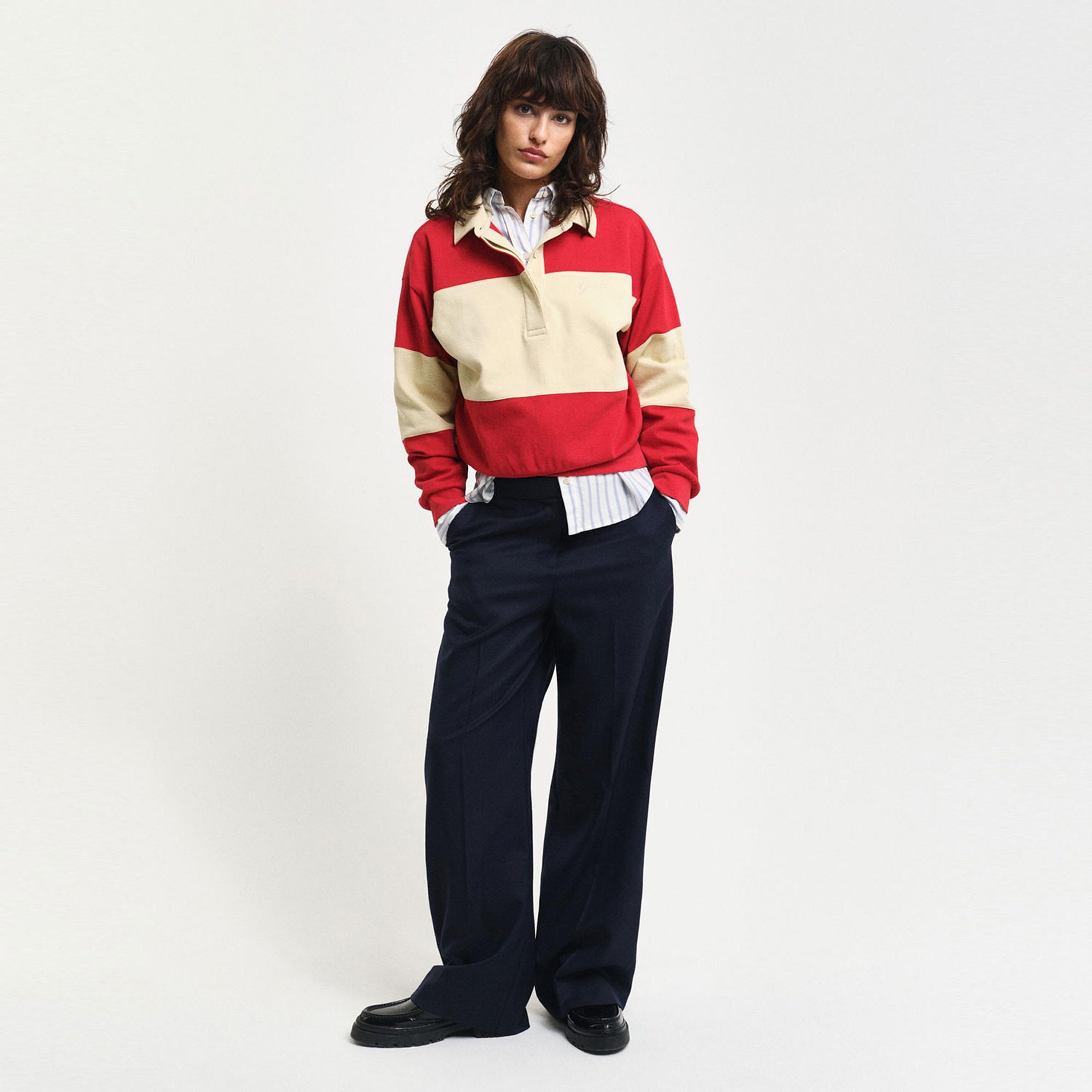 GANT Kadın Lacivert Slim Fit Pantolon
