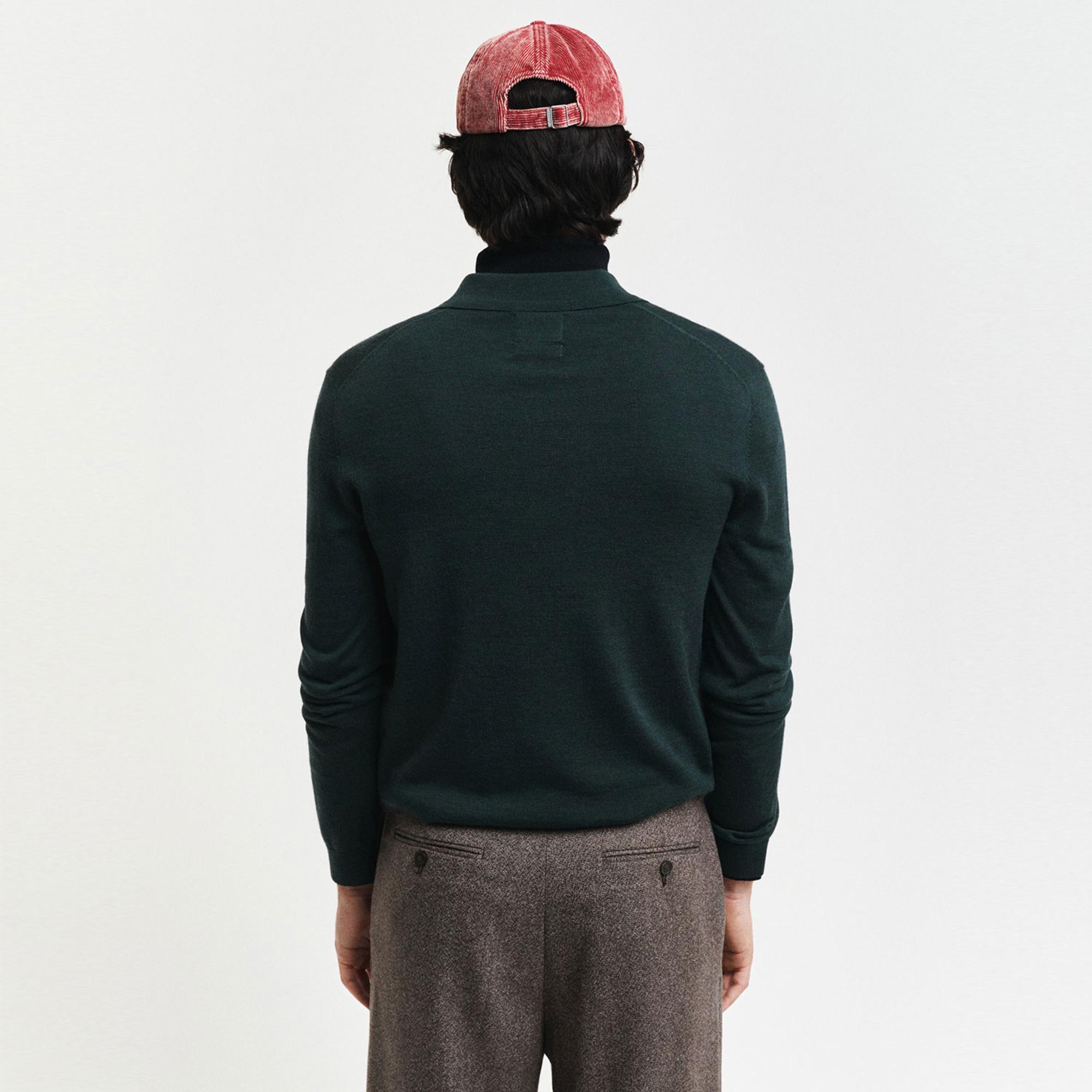GANT Erkek Yeşil Regular Fit Uzun Kollu Triko
