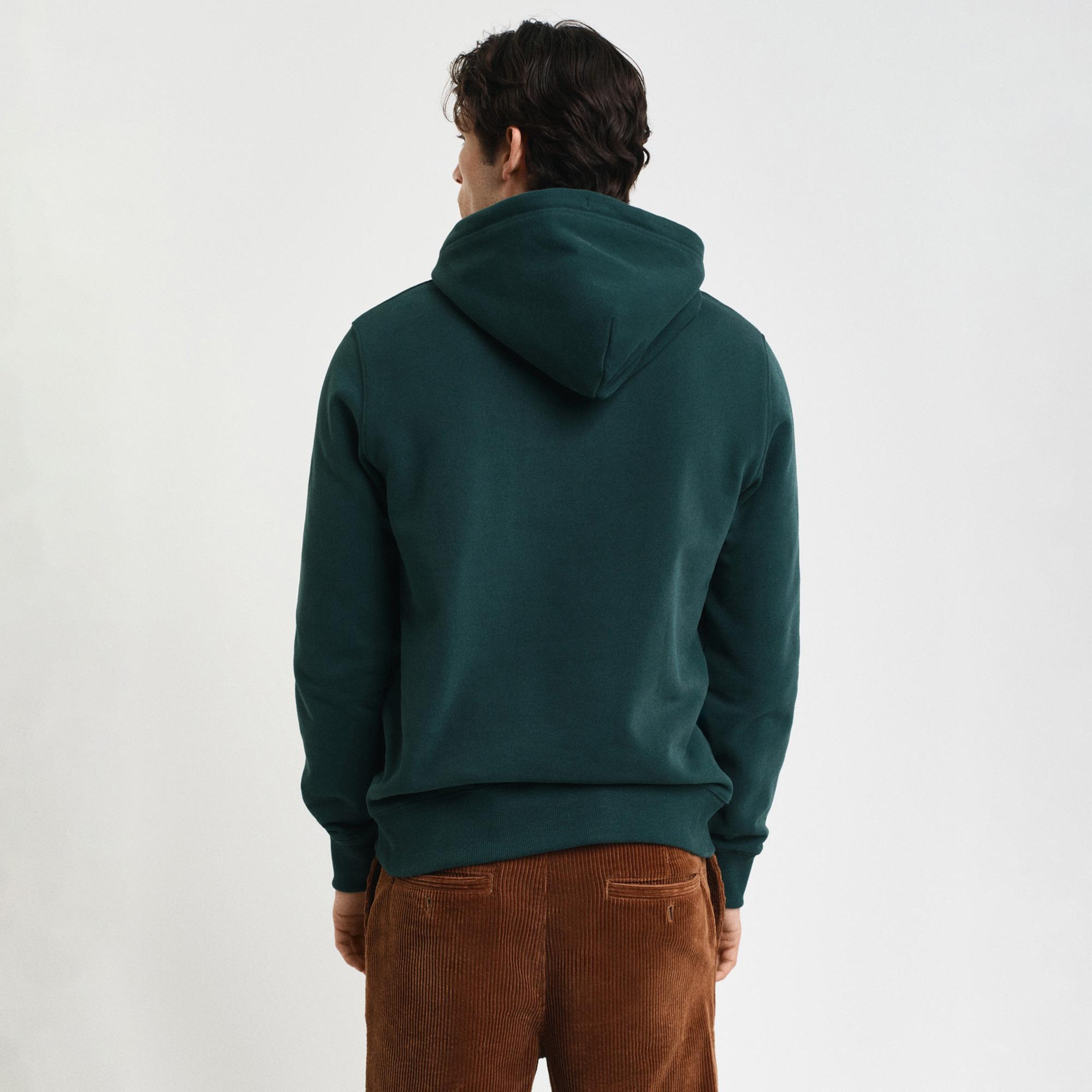 GANT Erkek Yeşil Baskılı Uzun Kollu Sweatshirt