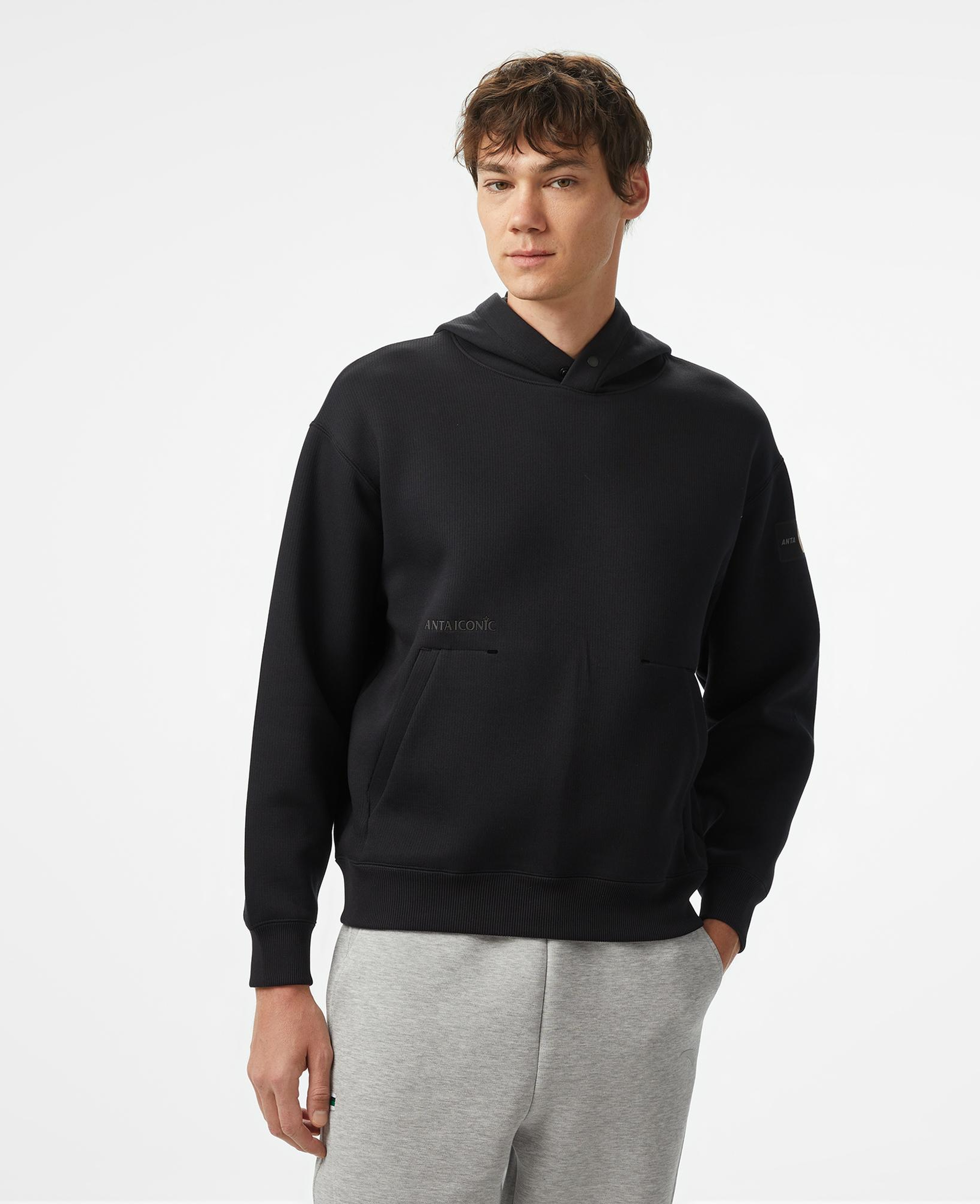 Anta Iconic Erkek Siyah Hoodie
