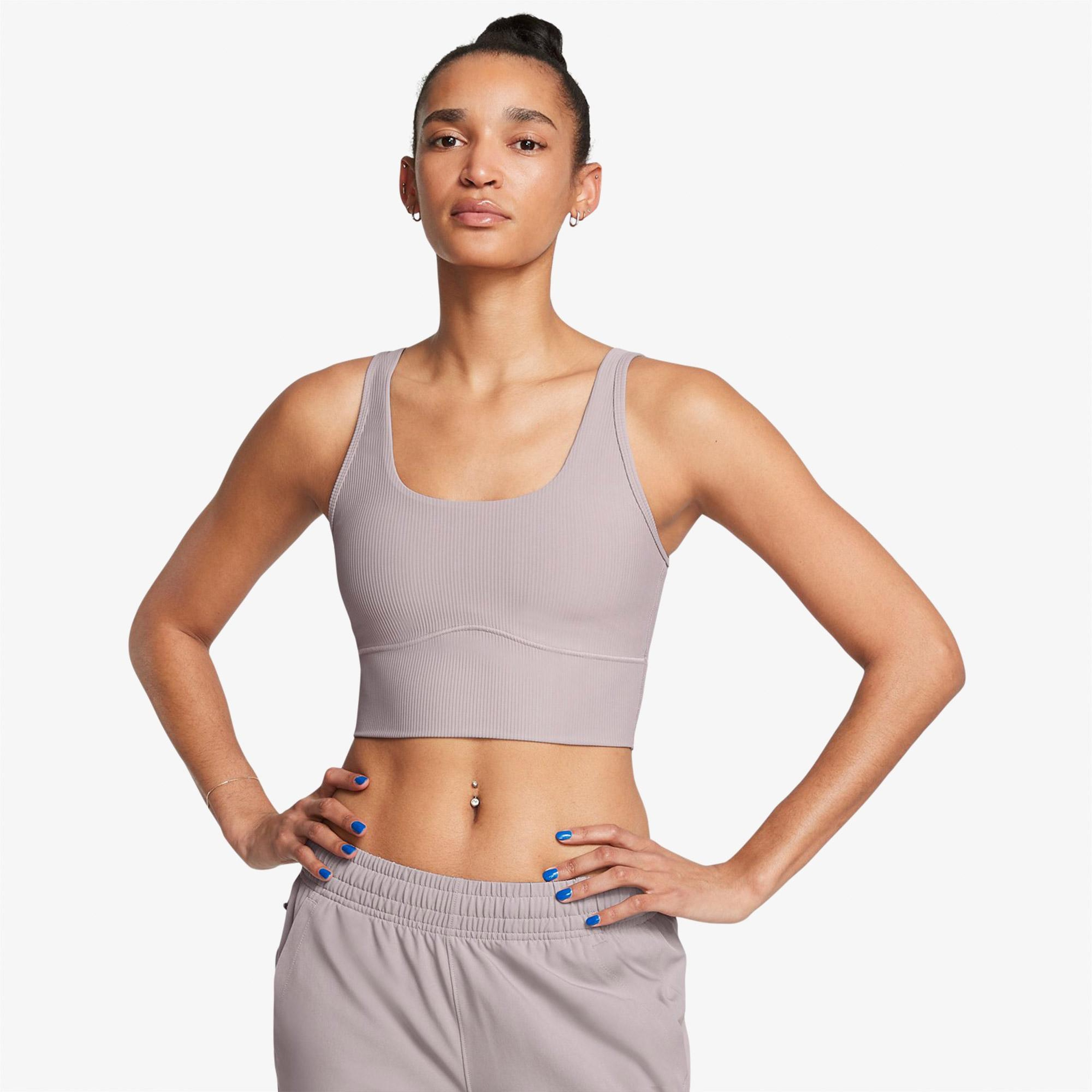 Under Armour Meridian Rib Kadın Gri Kolsuz T-Shirt