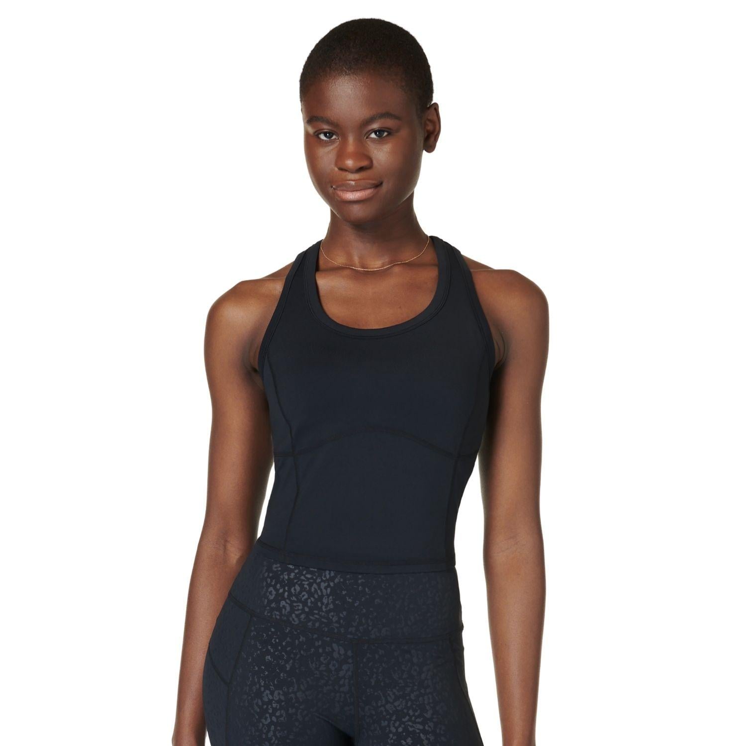 Sweaty Betty All Day Cropped Tank Kadın Siyah Tank Top