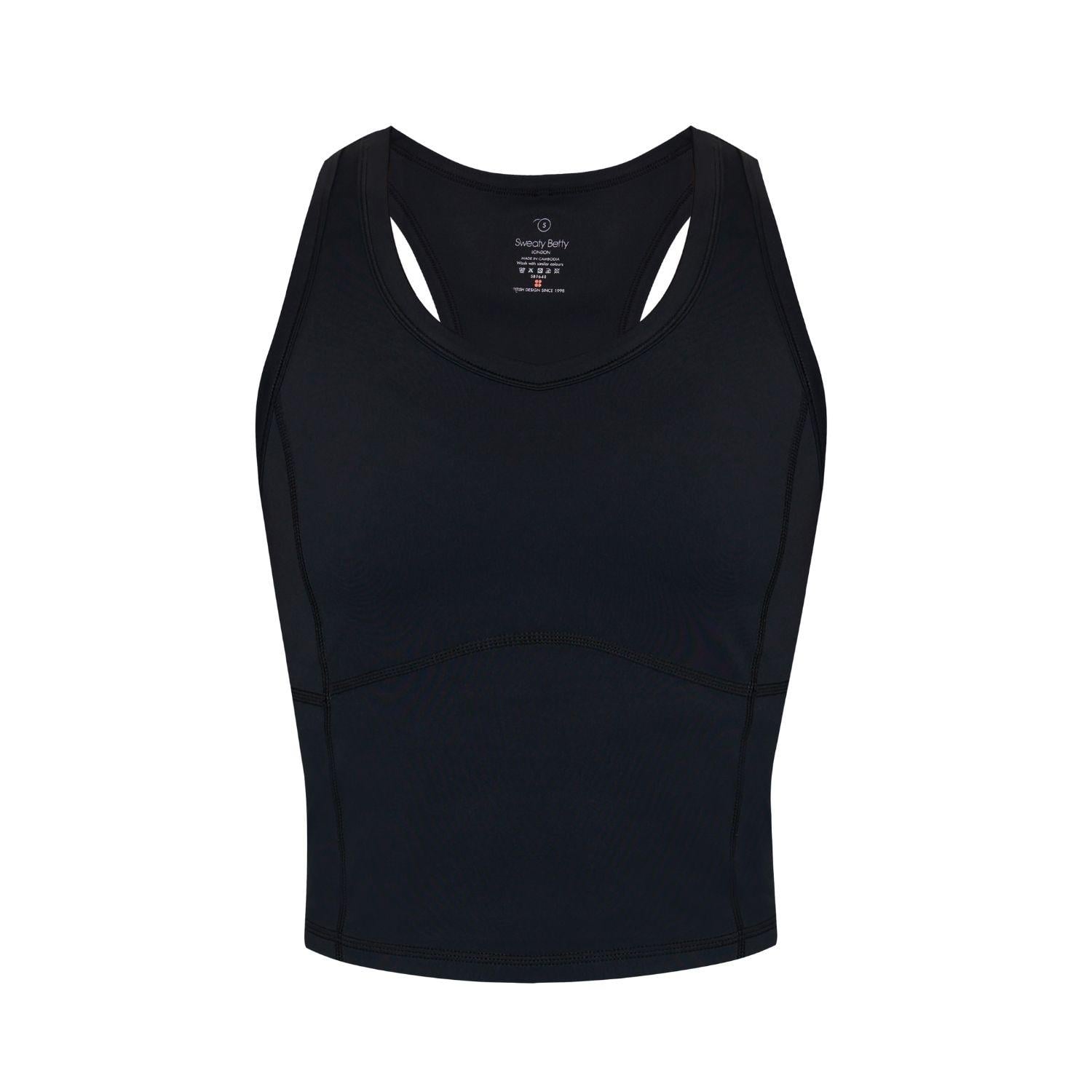 Sweaty Betty All Day Cropped Tank Kadın Siyah Tank Top
