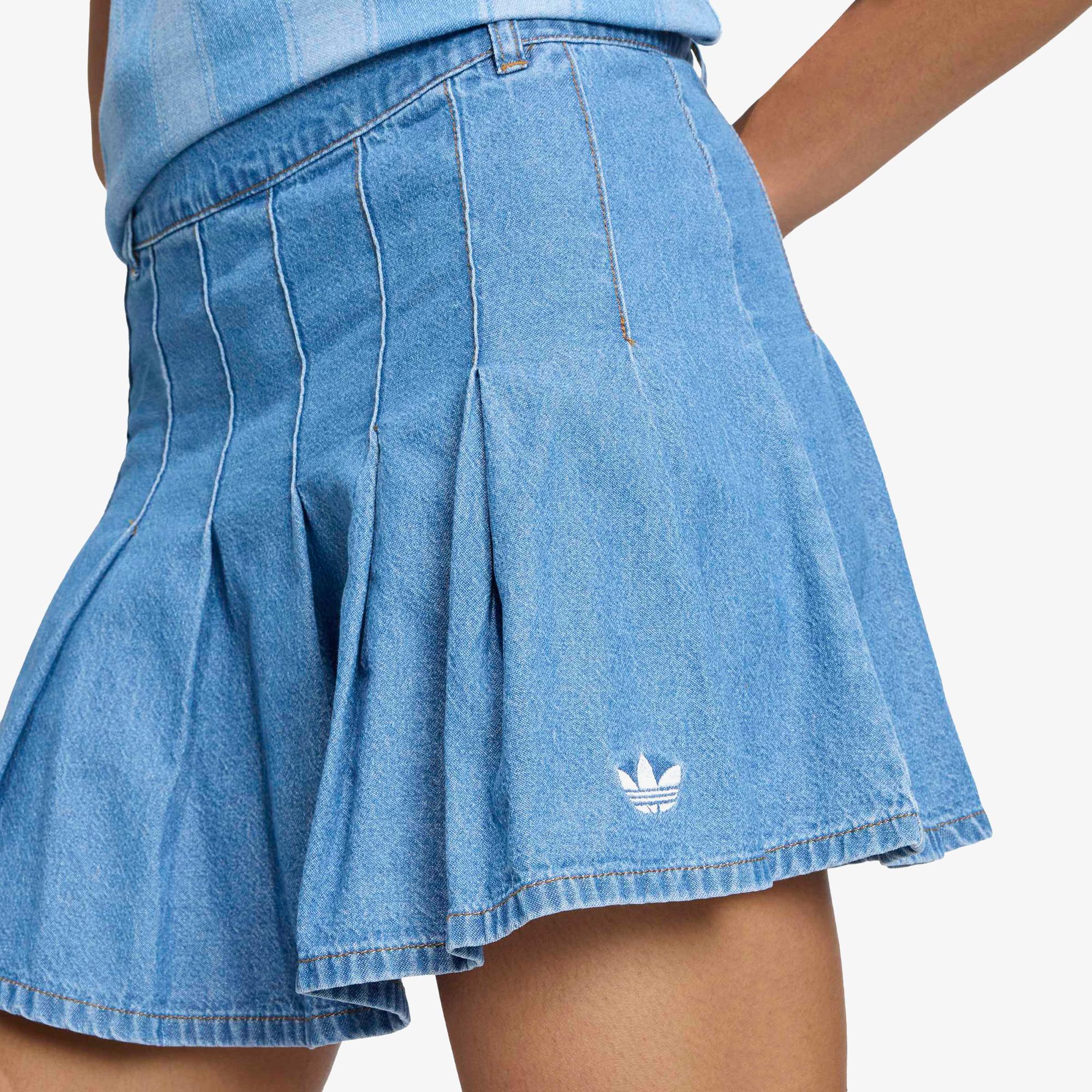 adidas Denim Kadın Mavi Jean Etek