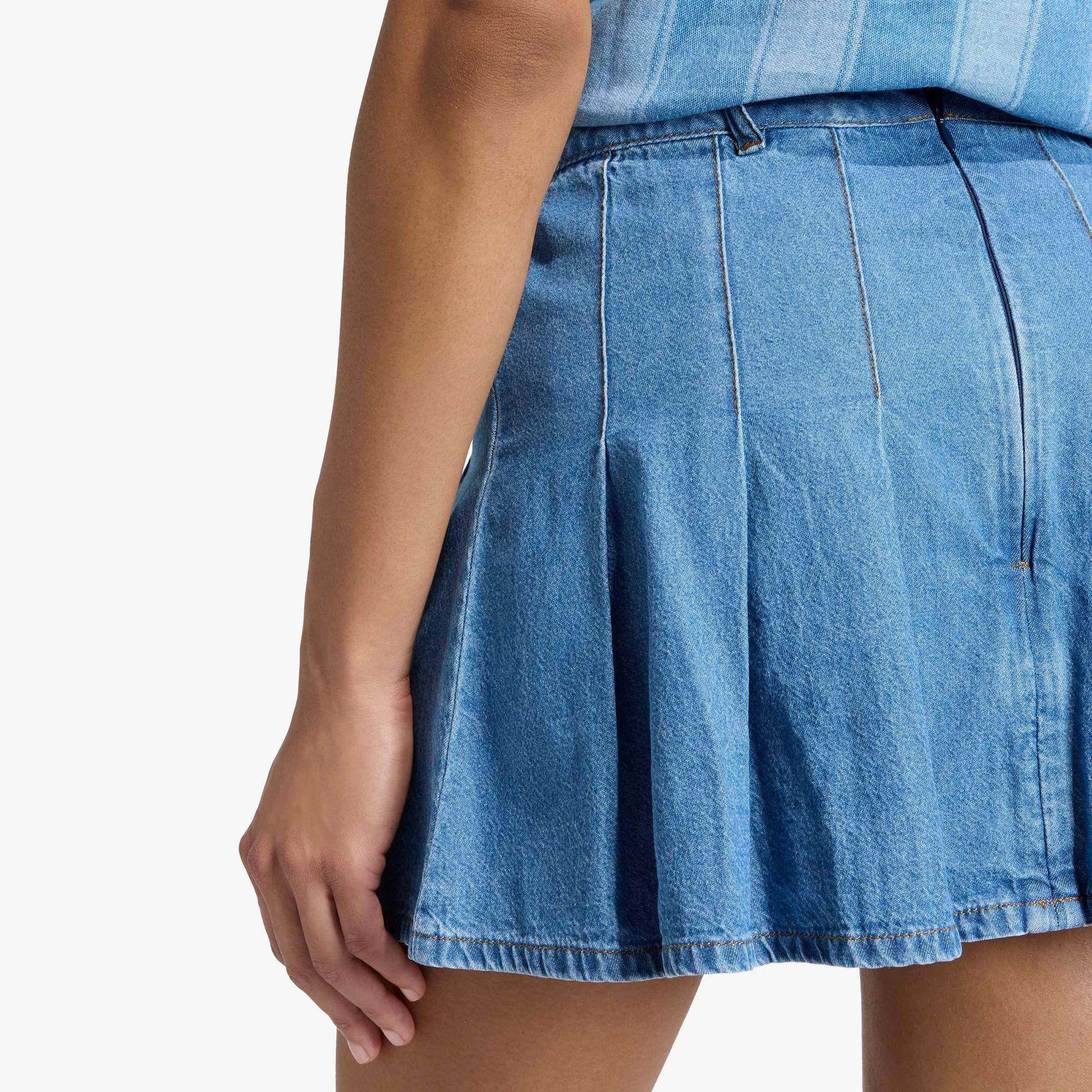 adidas Denim Kadın Mavi Jean Etek