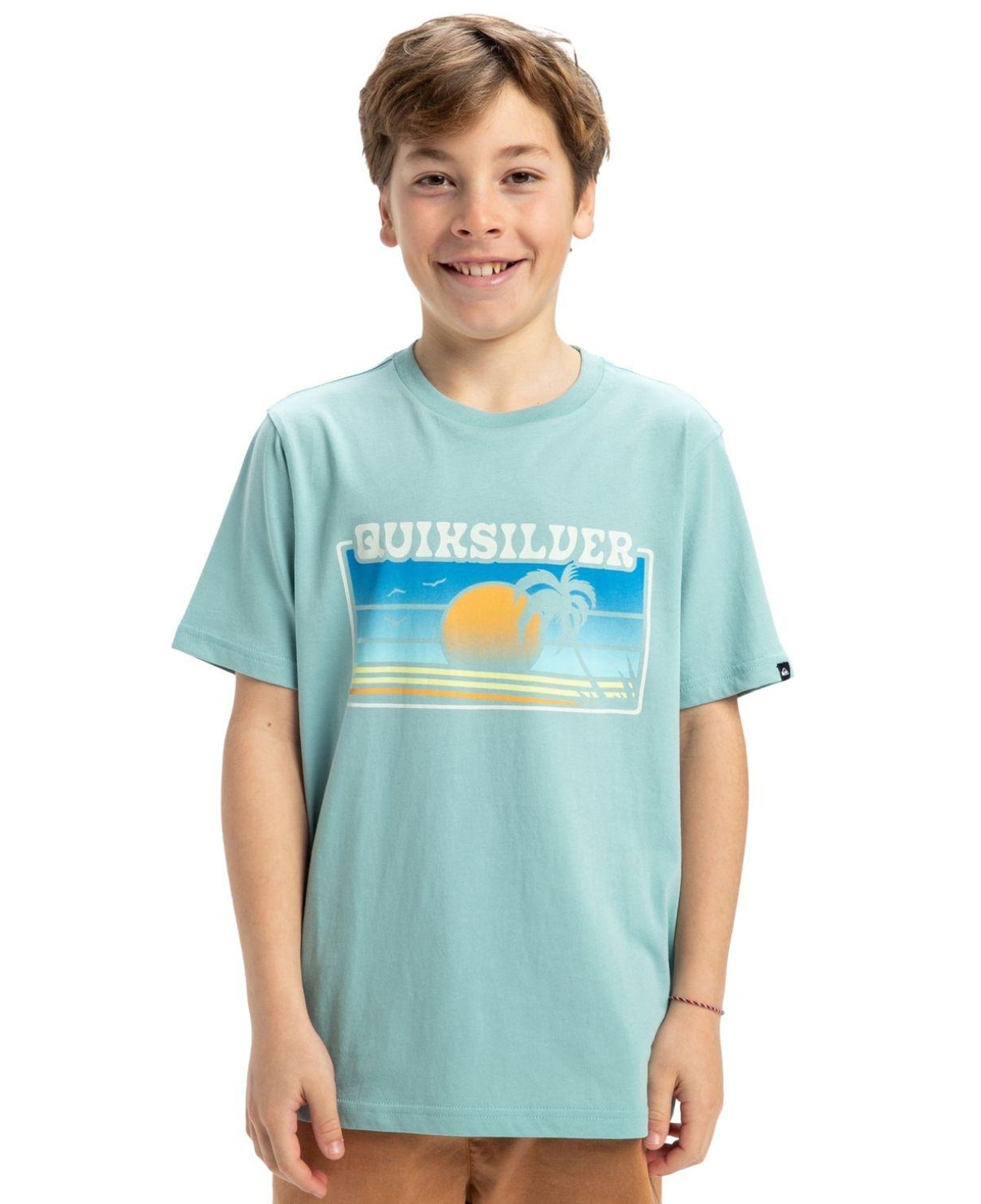 Quiksilver Ev Sun Faded Erkek Çocuk Mavi Tişört