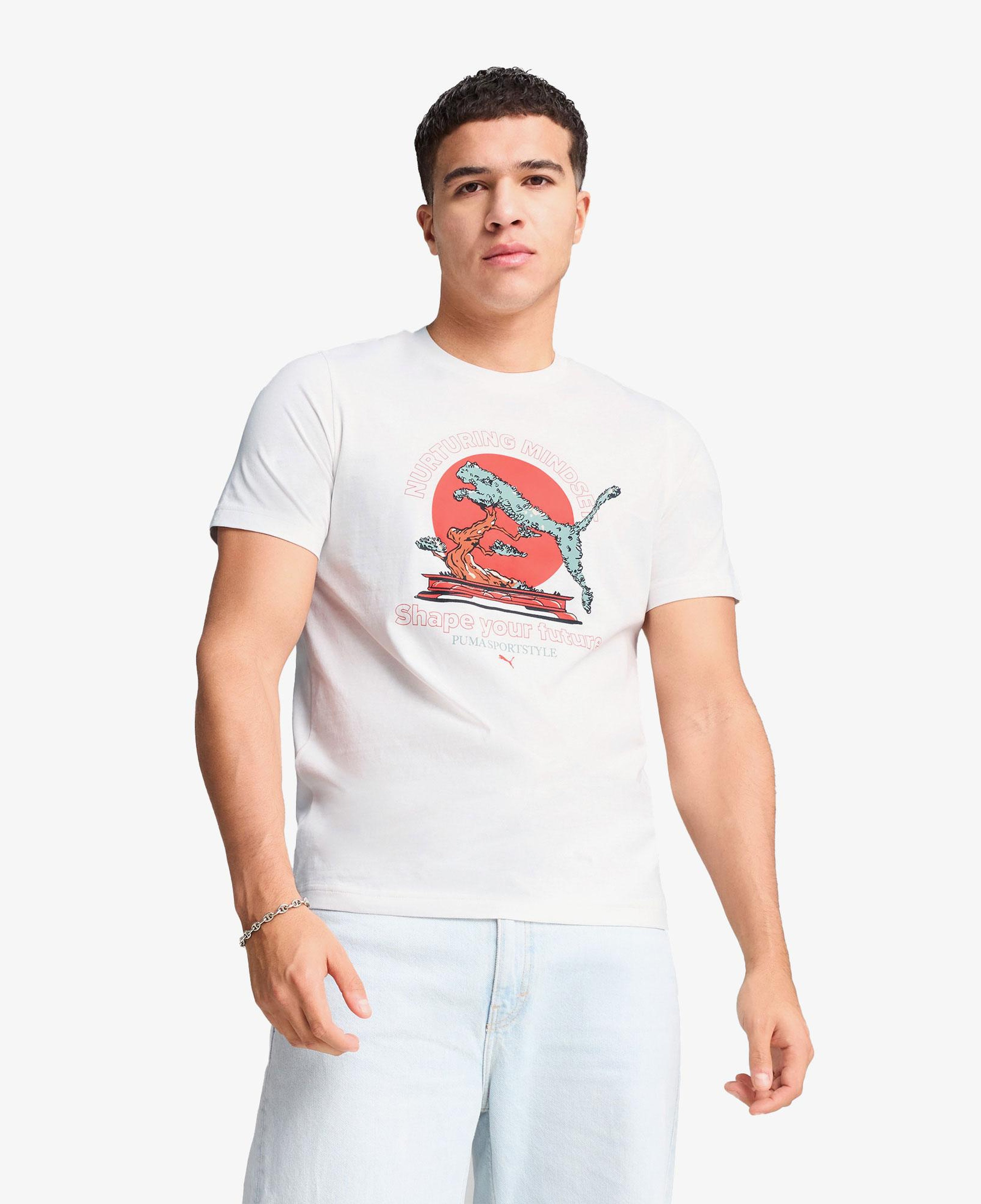 Puma Graphics Bonsai Erkek Beyaz T-Shirt