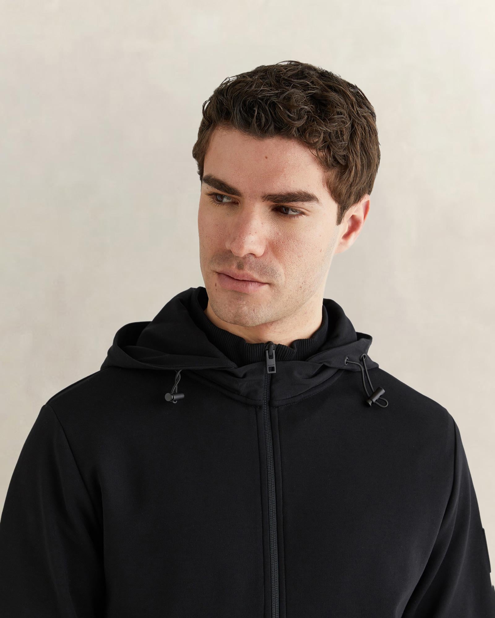 GANT Erkek Siyah Fermuarlı Sweatshirt