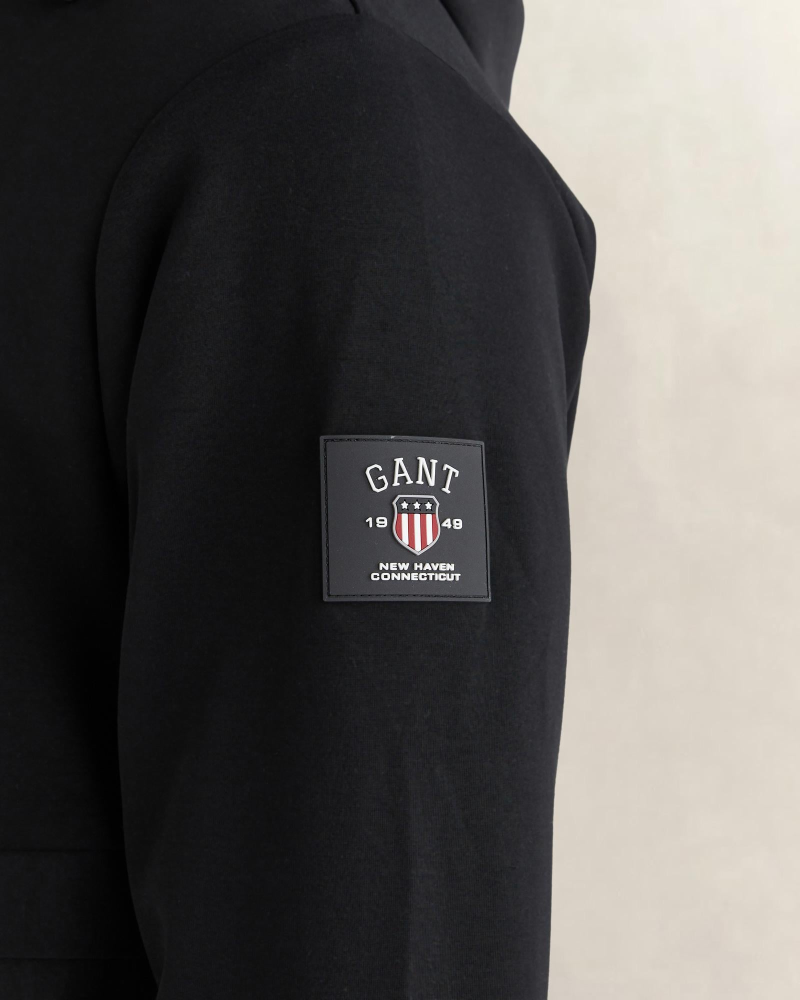 GANT Erkek Siyah Fermuarlı Sweatshirt