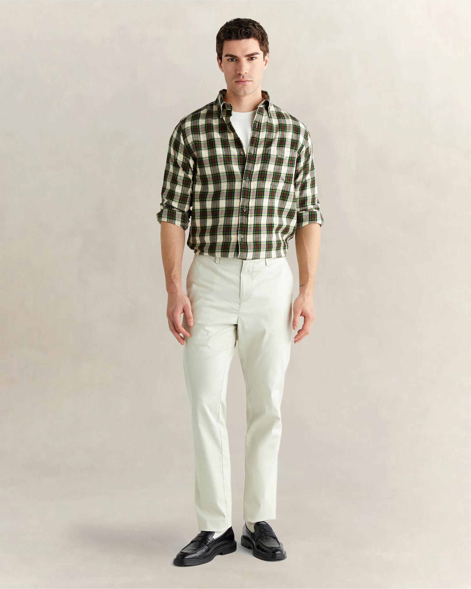 GANT Erkek Beyaz Slim Fit Pantolon