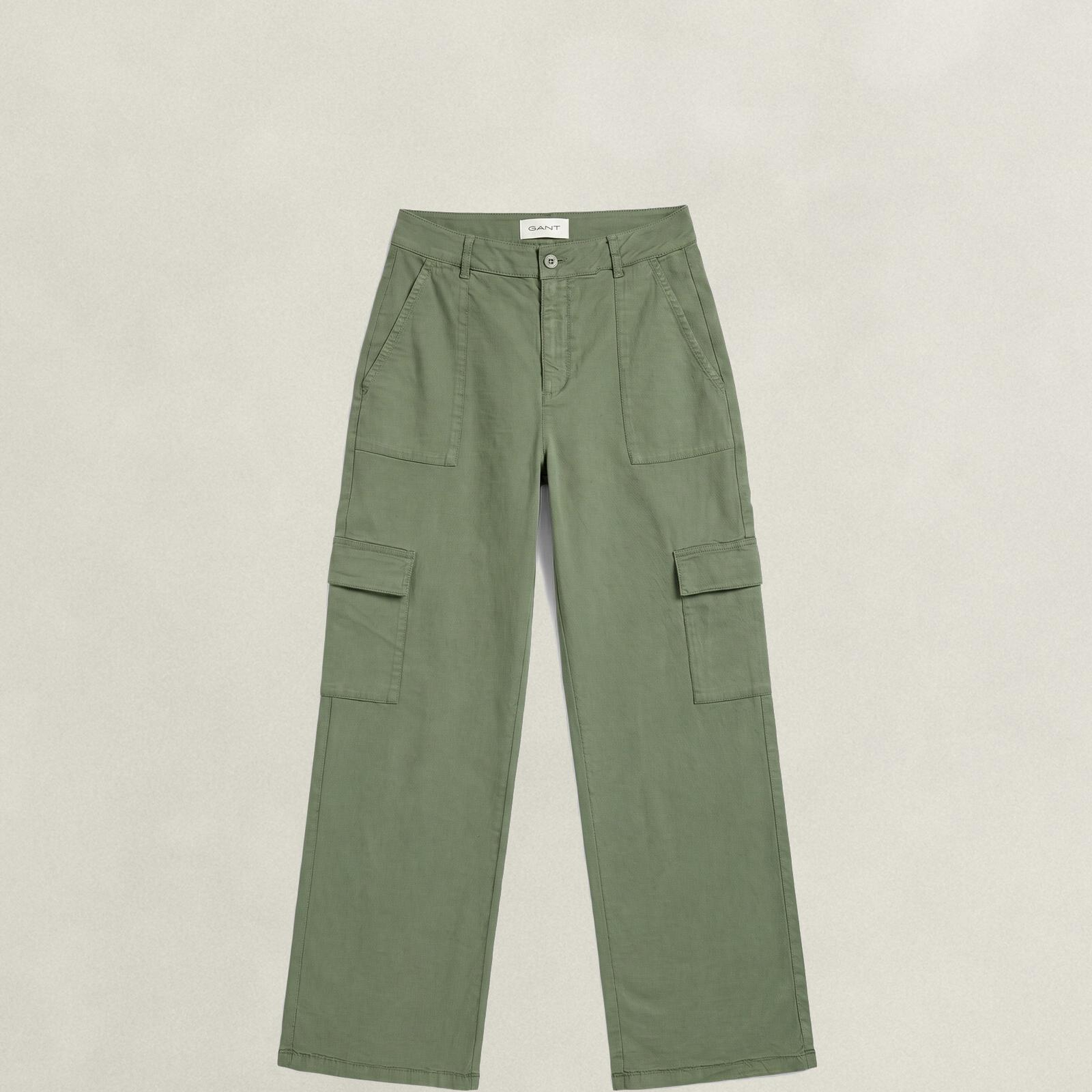 GANT Kadın Yeşil Regular Fit Pantolon
