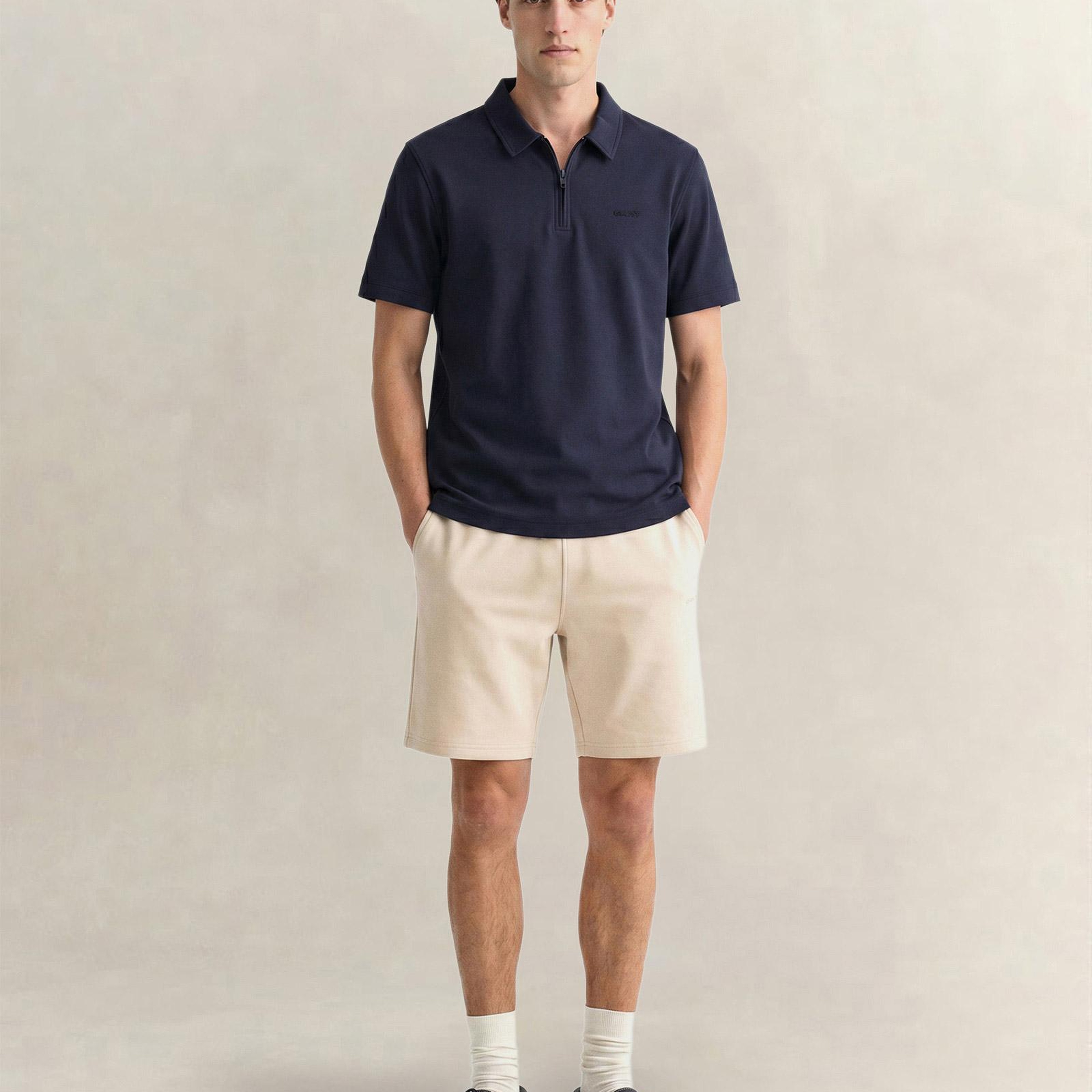 GANT Erkek Lacivert Relaxed Fit Polo Yaka T-Shirt