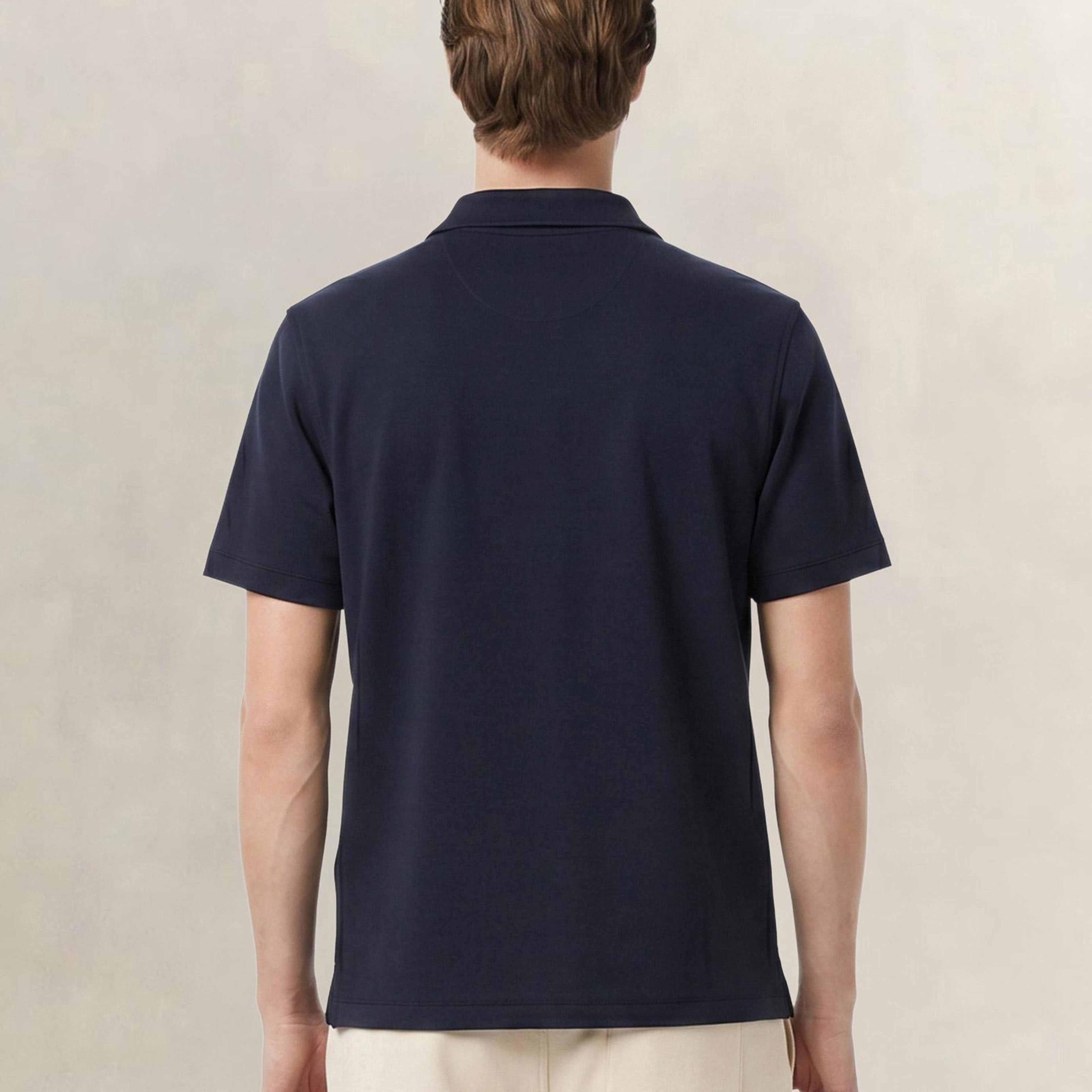 GANT Erkek Lacivert Relaxed Fit Polo Yaka T-Shirt
