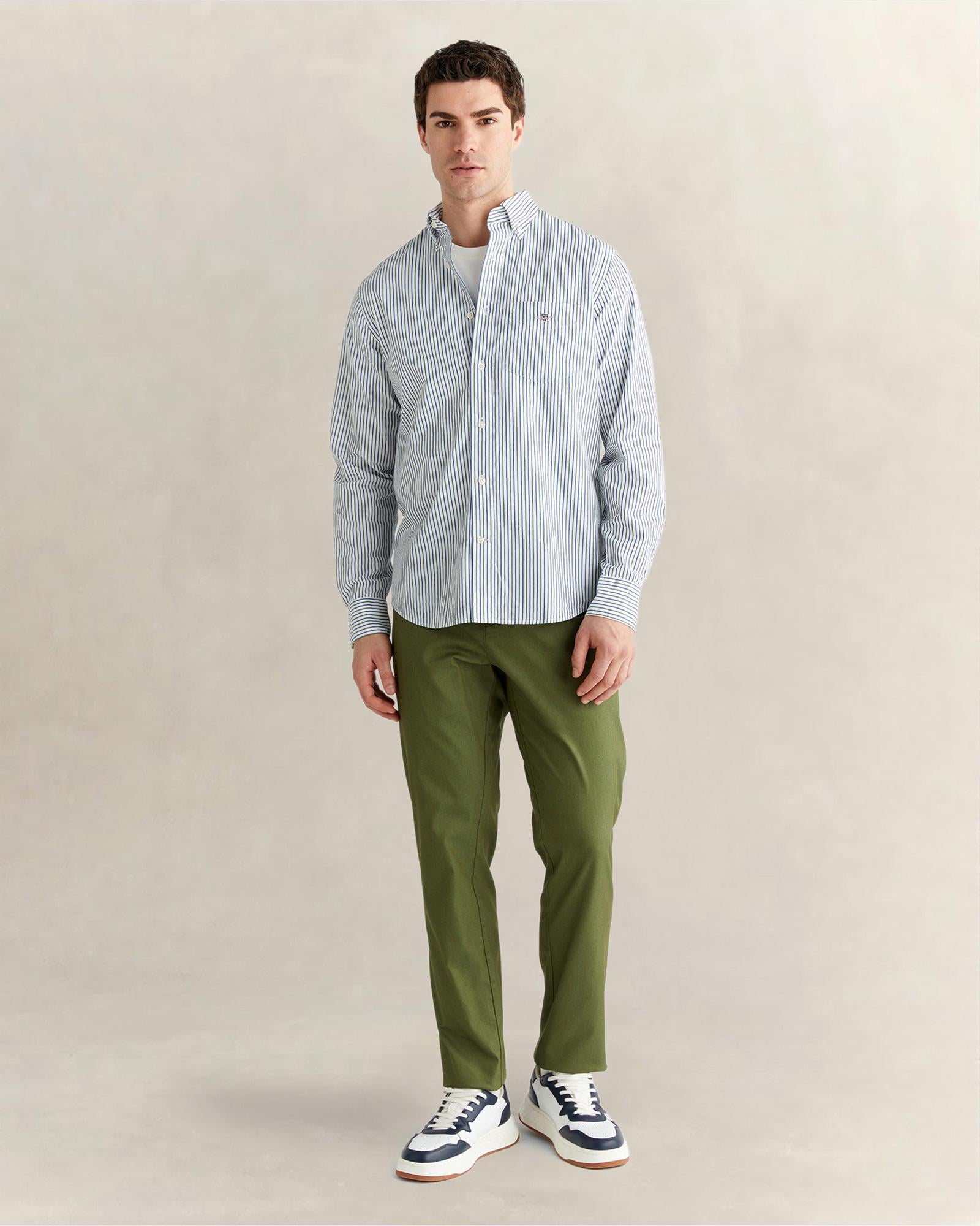 GANT Erkek Yeşil Slim Fit Pantolon