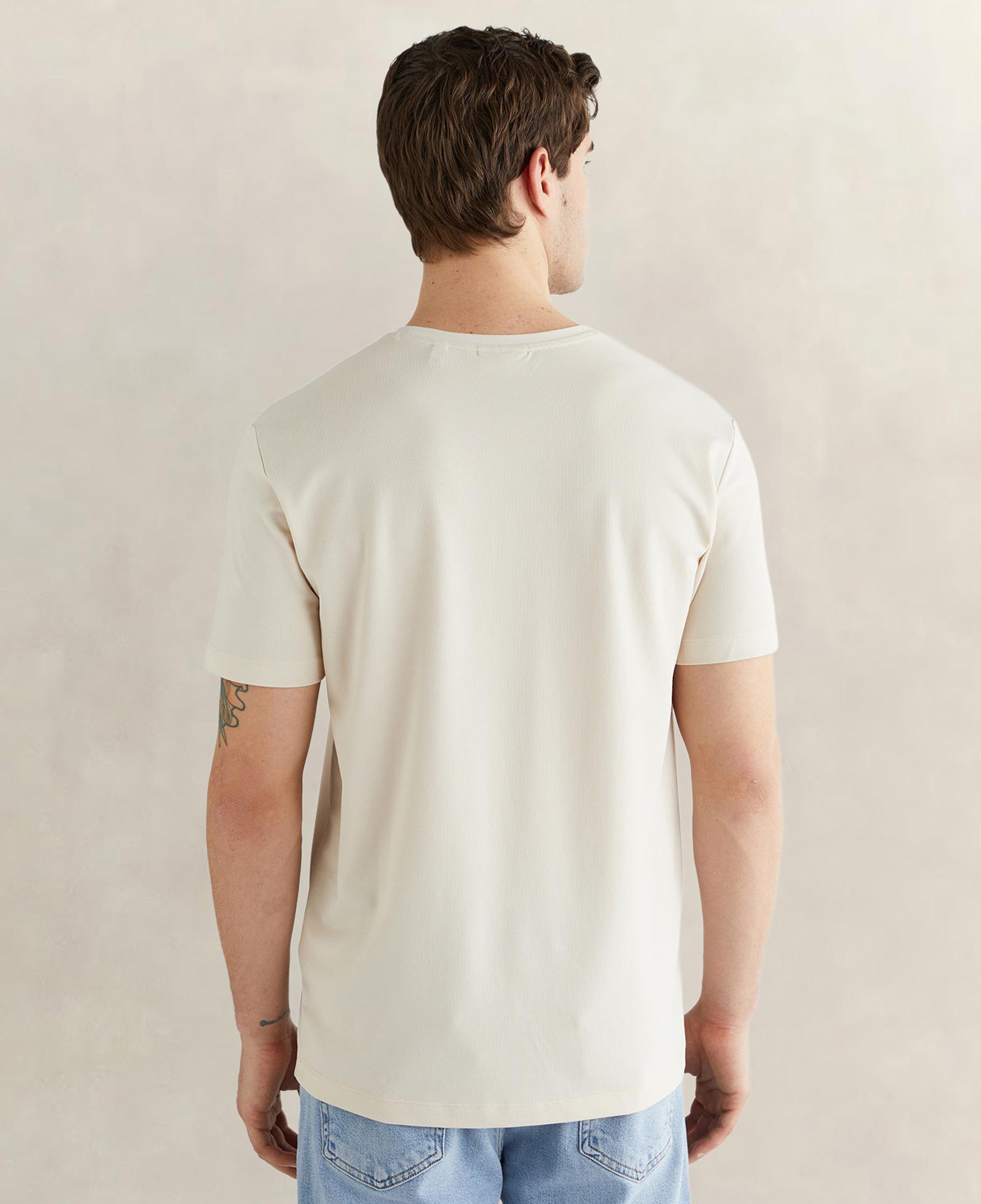 GANT Erkek Bej Kısa Kollu T-Shirt