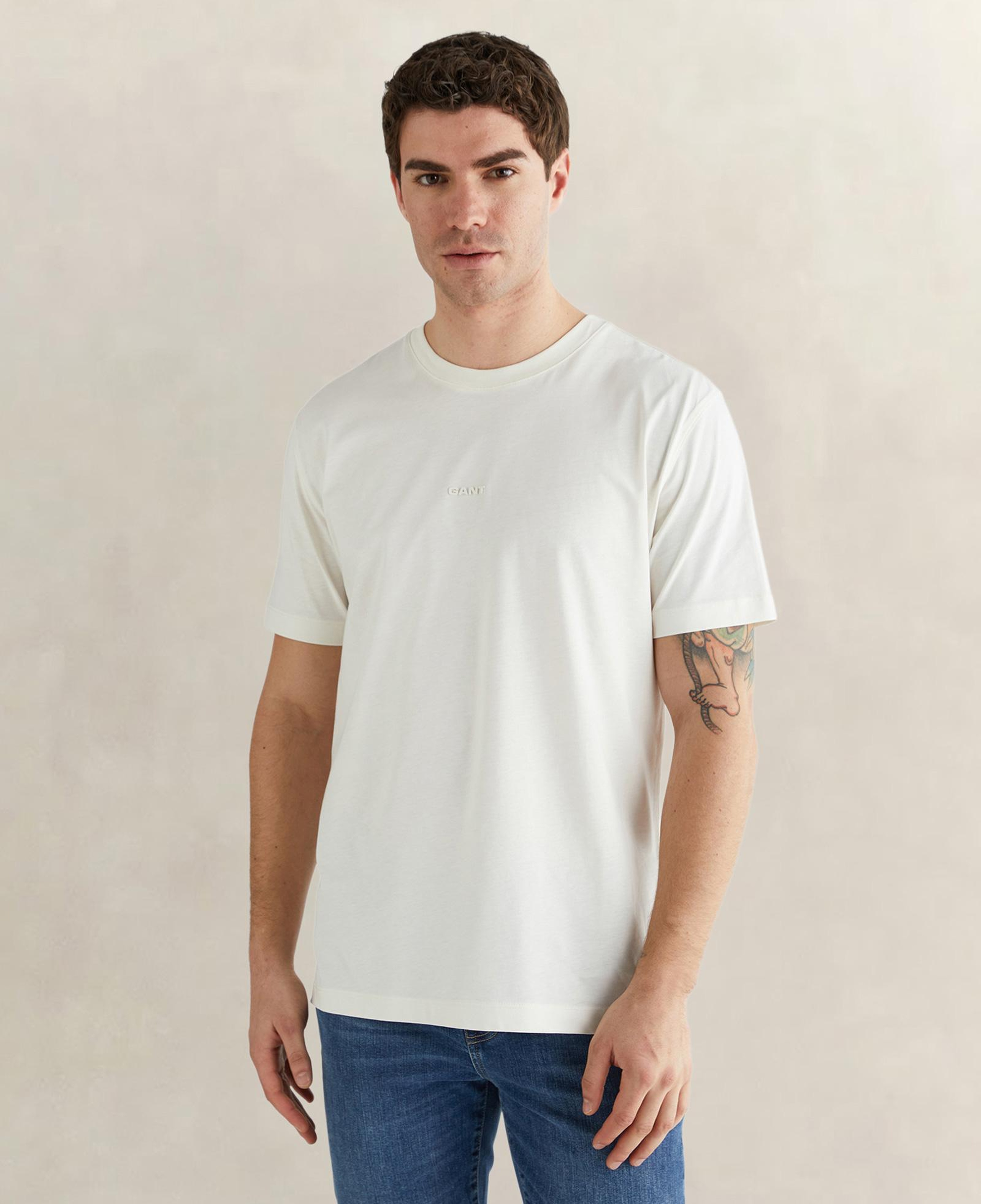 GANT Erkek Beyaz Kısa Kollu T-Shirt