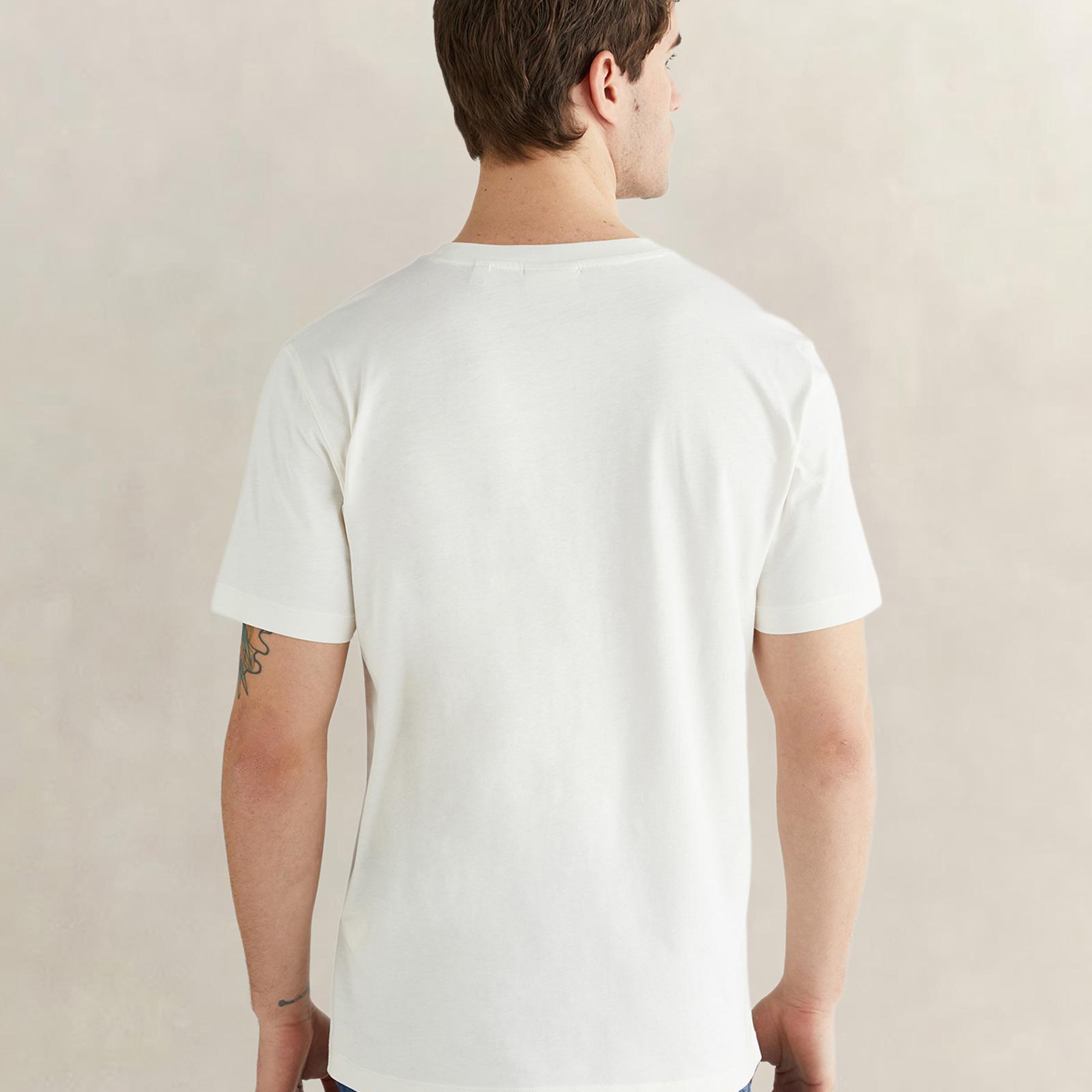 GANT Erkek Beyaz Kısa Kollu T-Shirt
