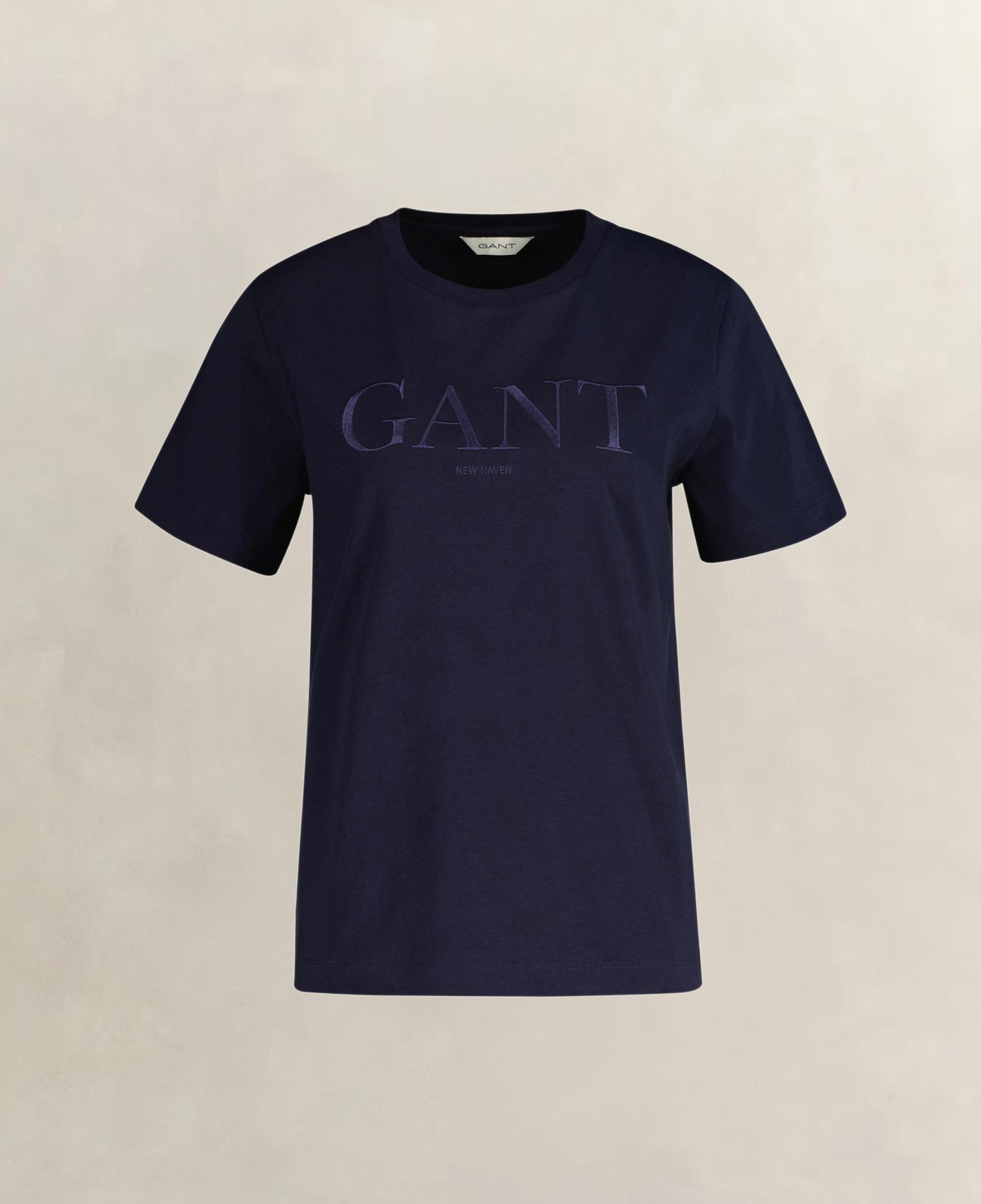 GANT Kadın Lacivert Bisiklet Yaka Regular Fit T-Shirt