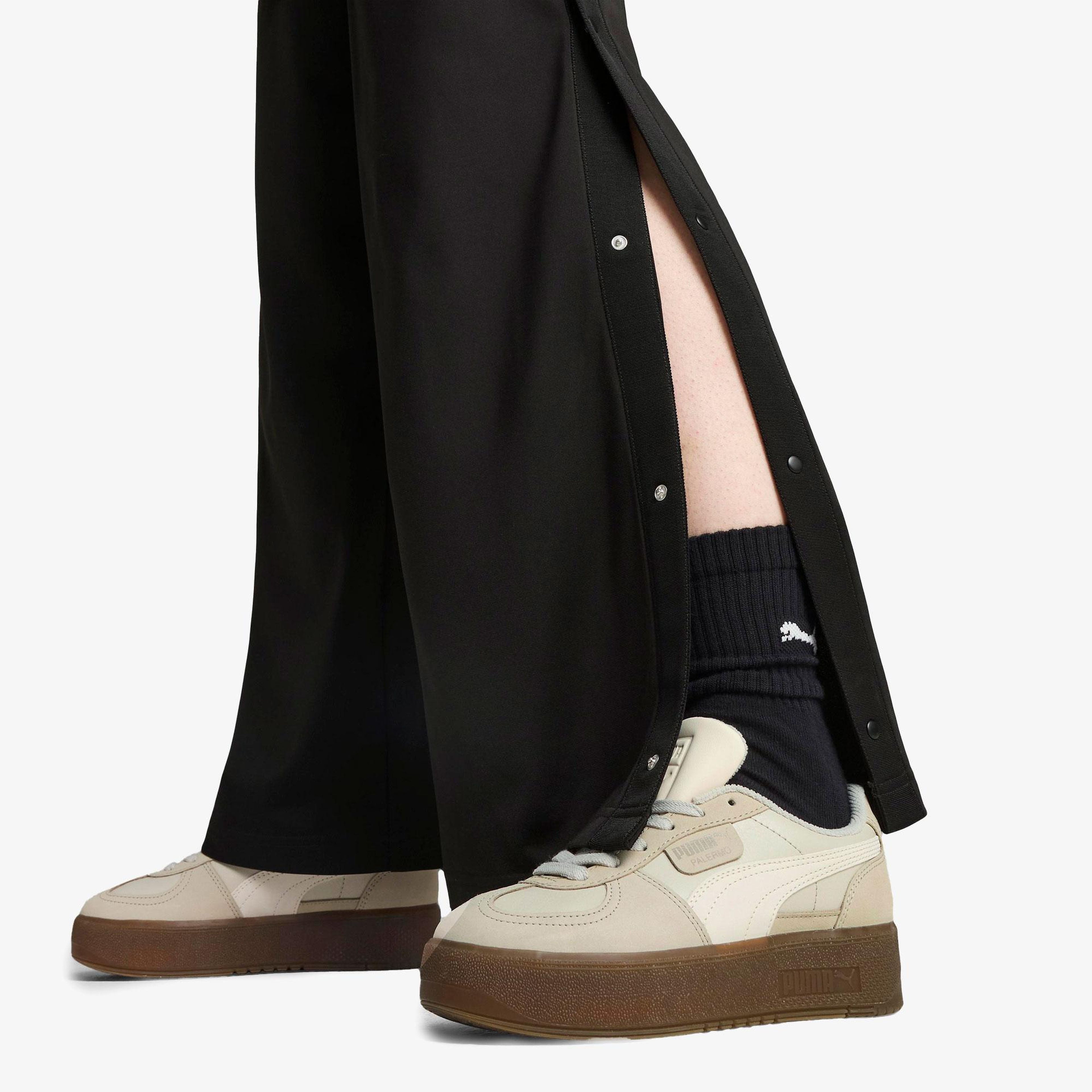 Puma Wardrobe Essentials Low Rise Kadın Siyah Popper Eşofman Altı