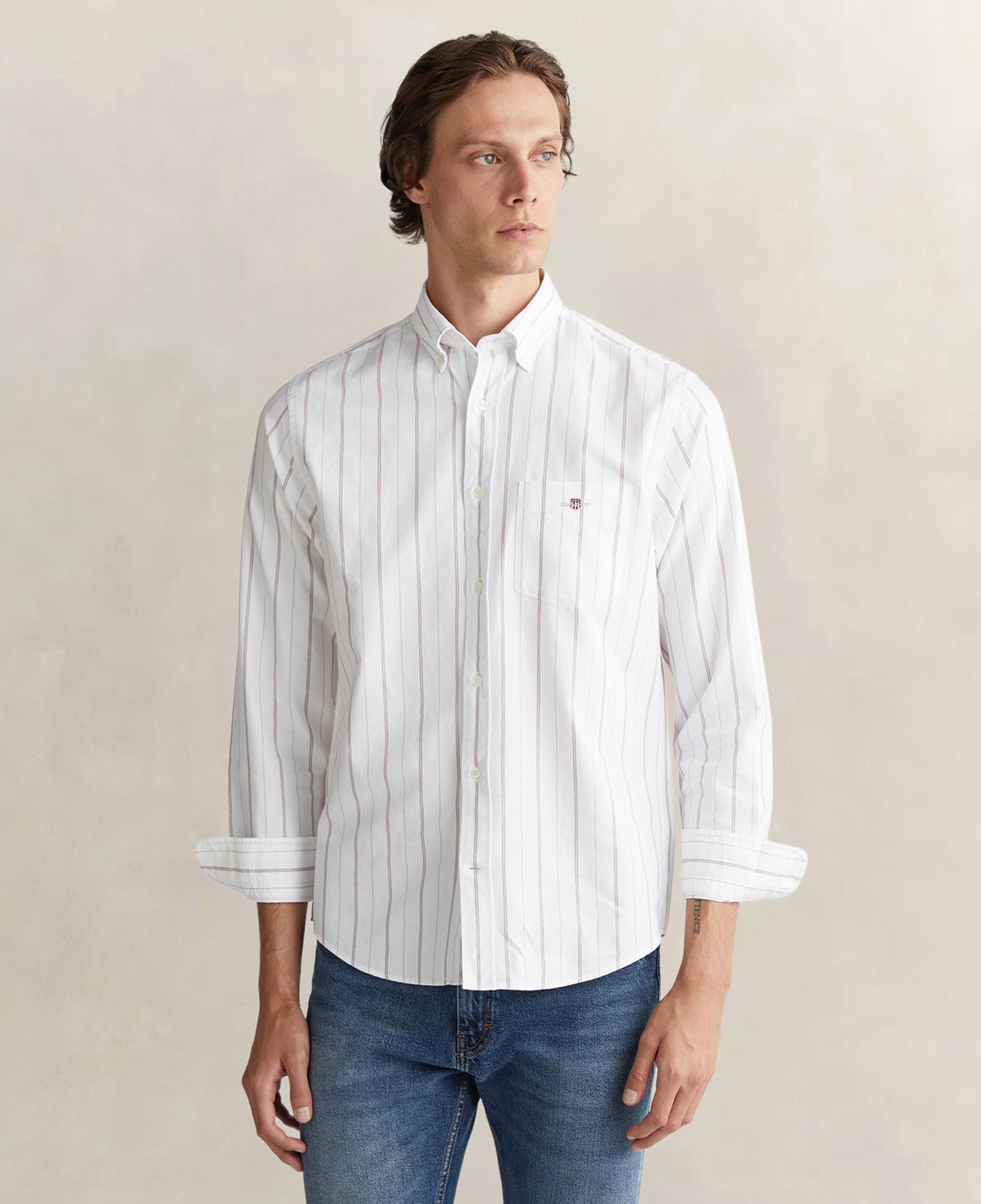 GANT Erkek Beyaz Regular Fit Düğmeli Gömlek