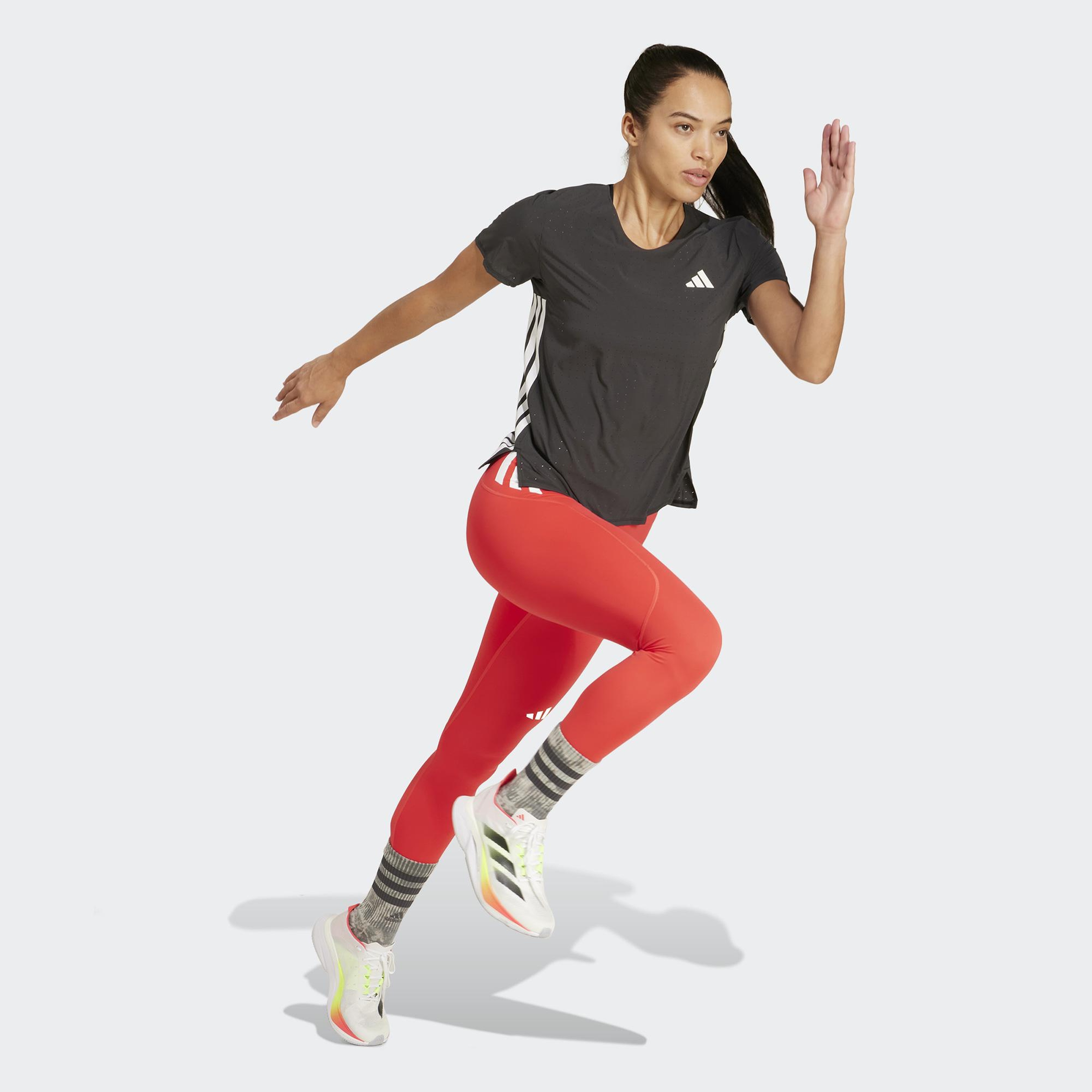 adidas Adizero Full Length Kadın Kırmızı Koşu Taytı