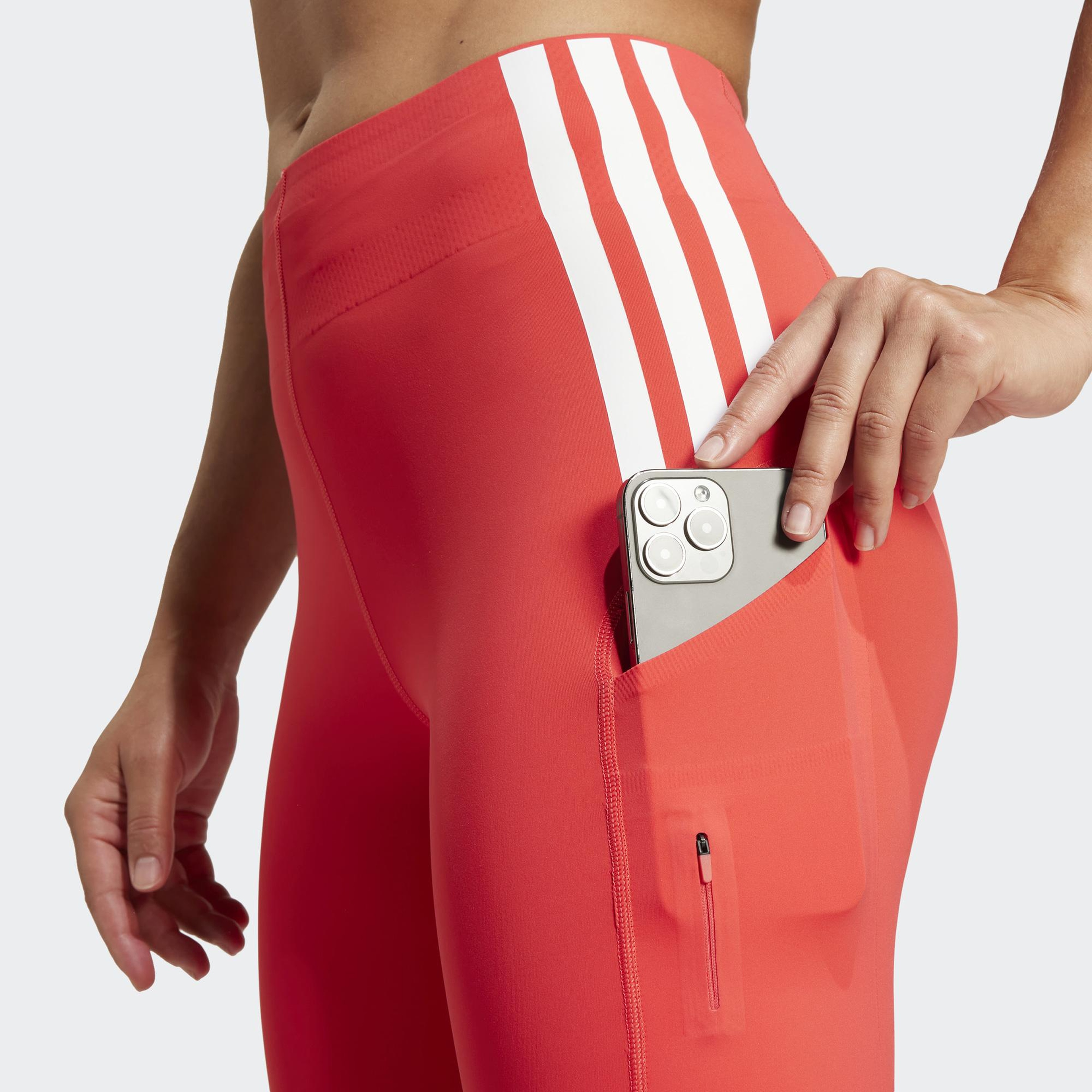 adidas Adizero Full Length Kadın Kırmızı Koşu Taytı