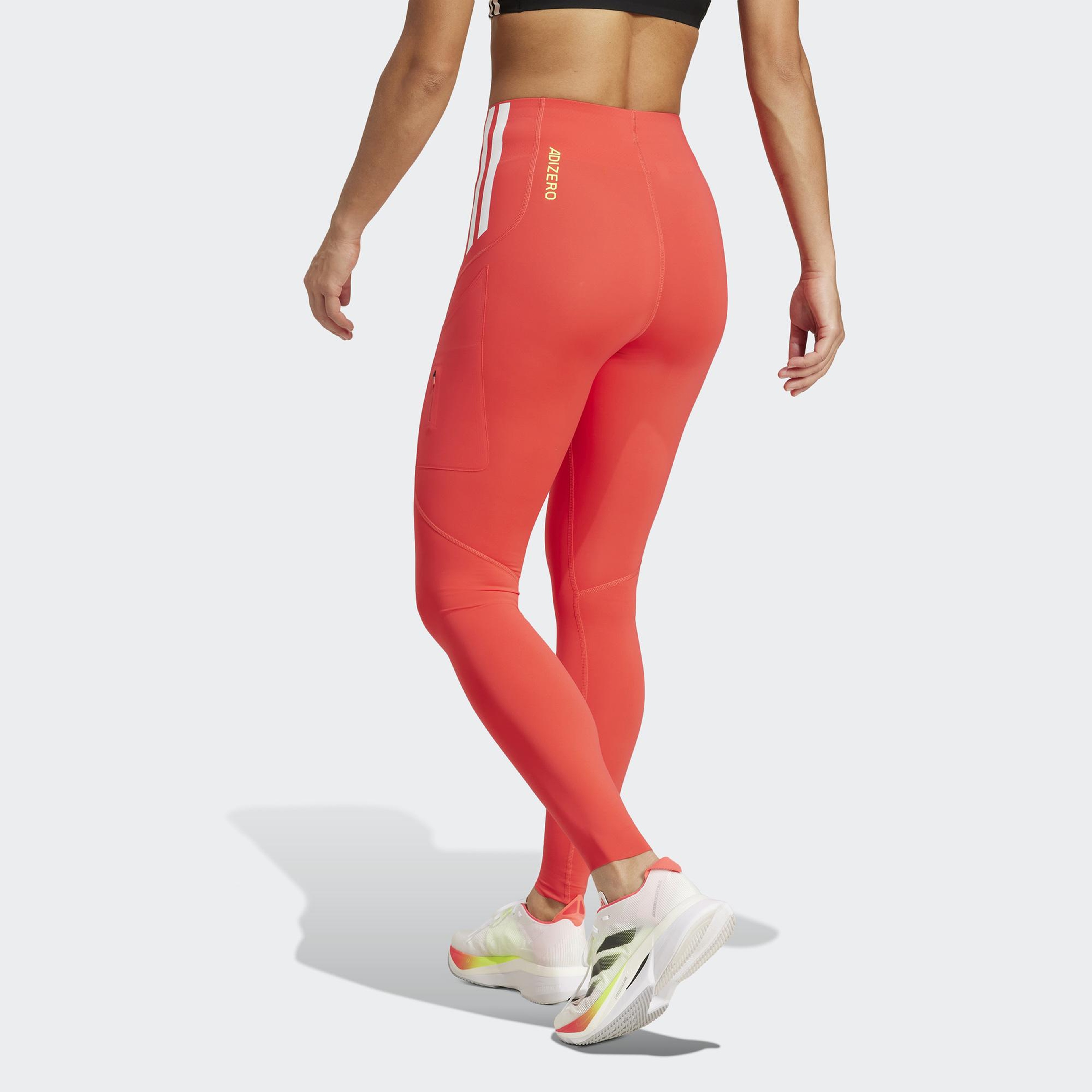adidas Adizero Full Length Kadın Kırmızı Koşu Taytı