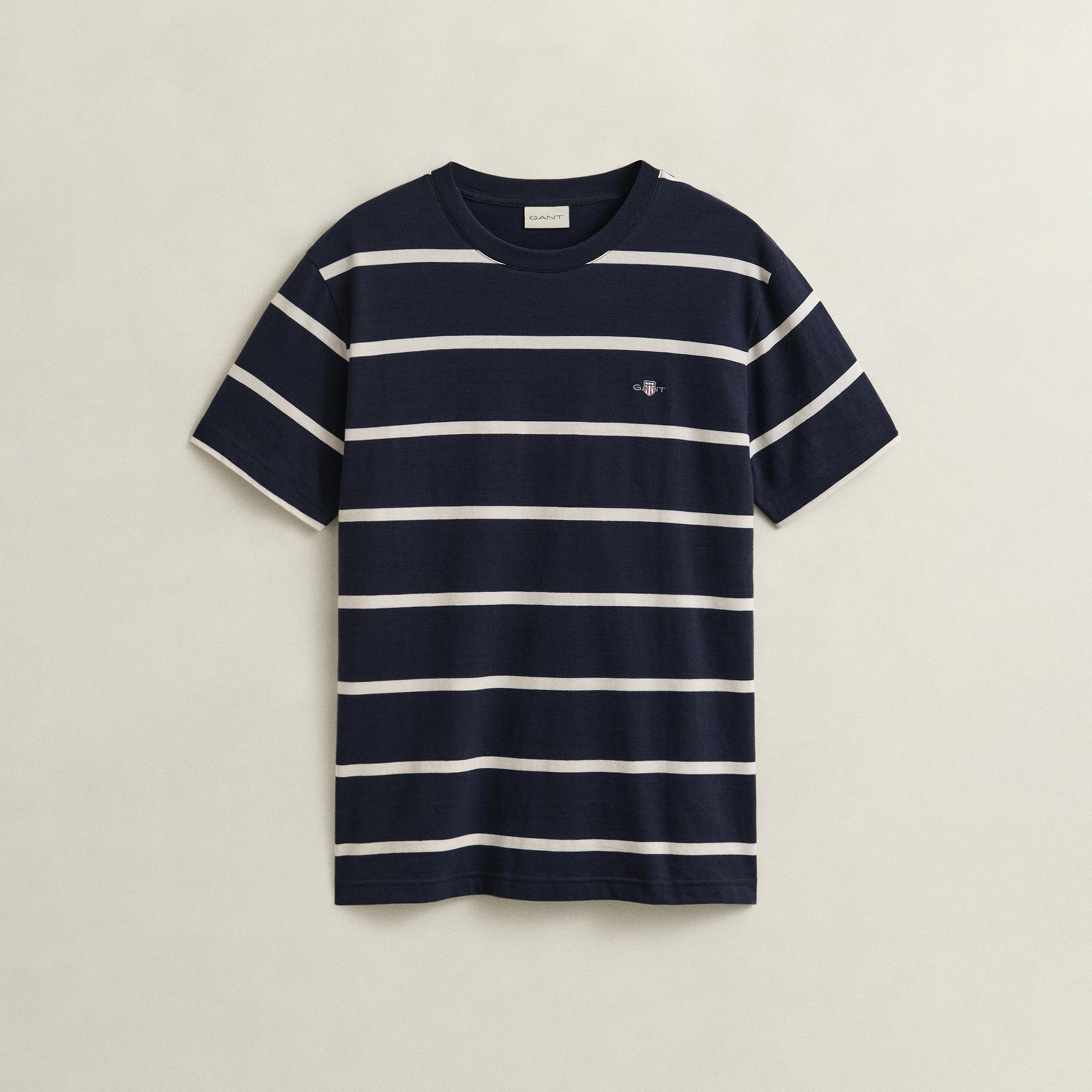 GANT Erkek Lacivert Renk Bloklu Kısa Kollu Logolu T-Shirt