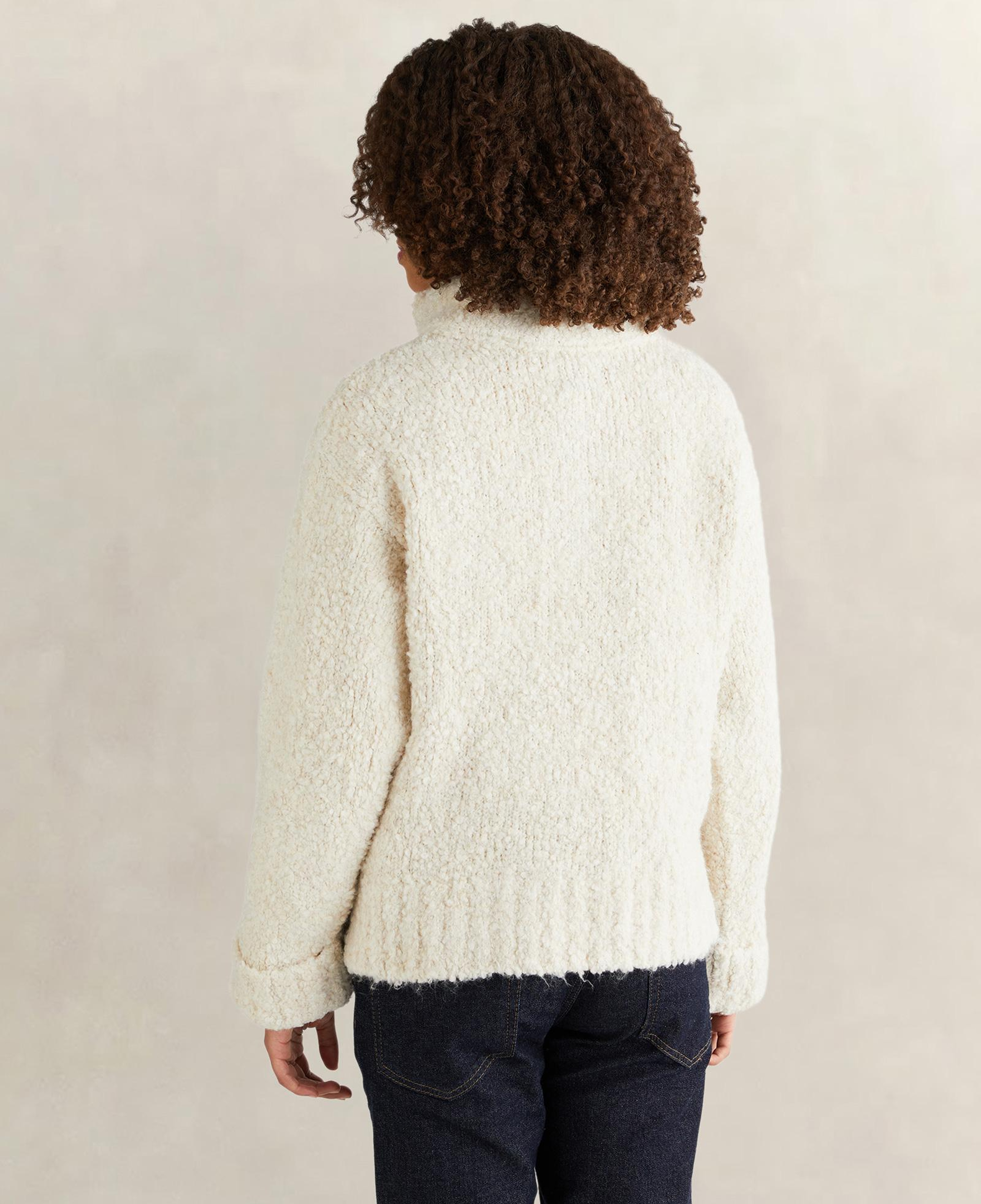 GANT Kadın Krem Relaxed Fit Yarım Fermuarlı Triko