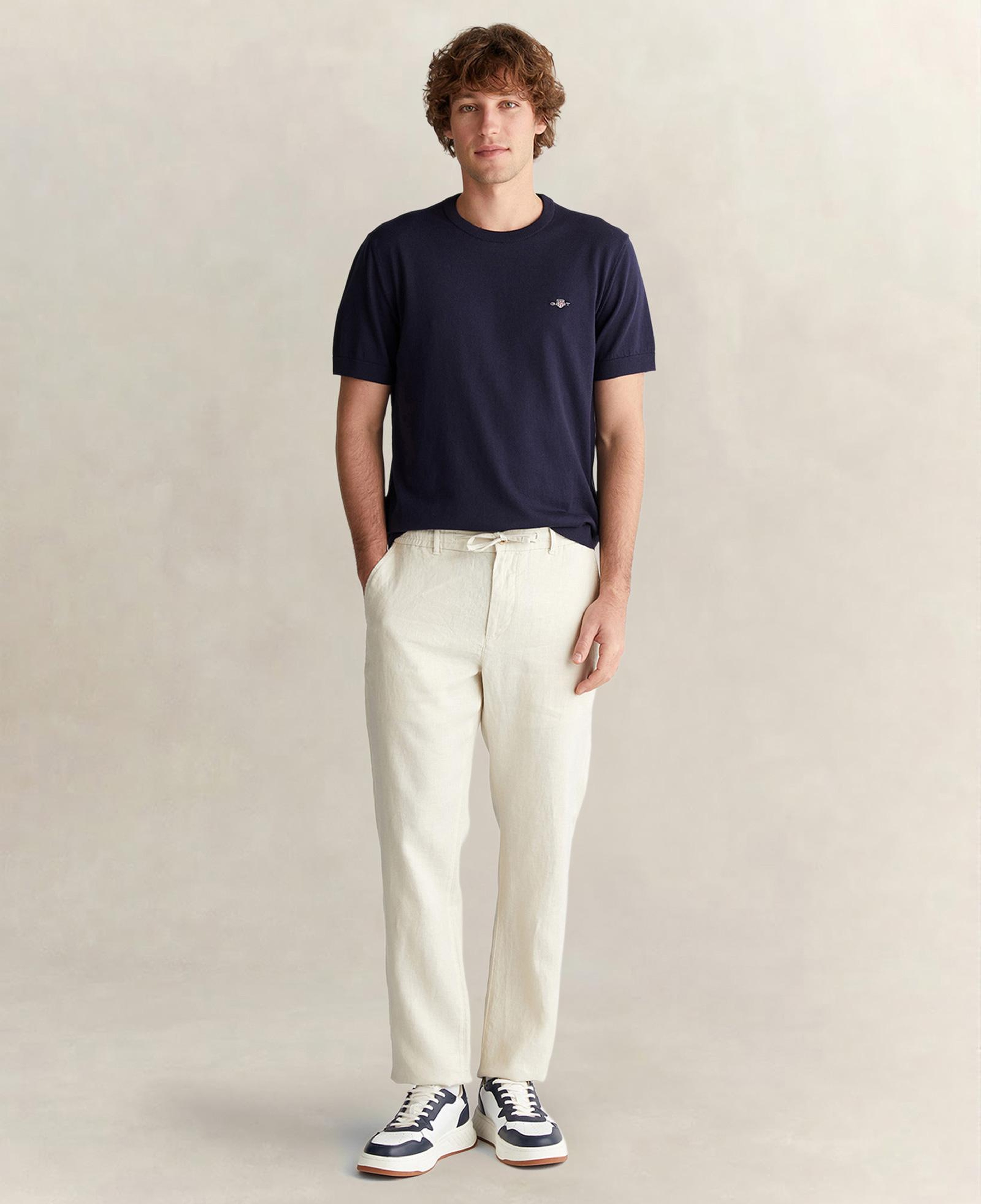 GANT Erkek Lacivert Regular Fit Bisiklet Yaka Kısa Kollu T-Shirt