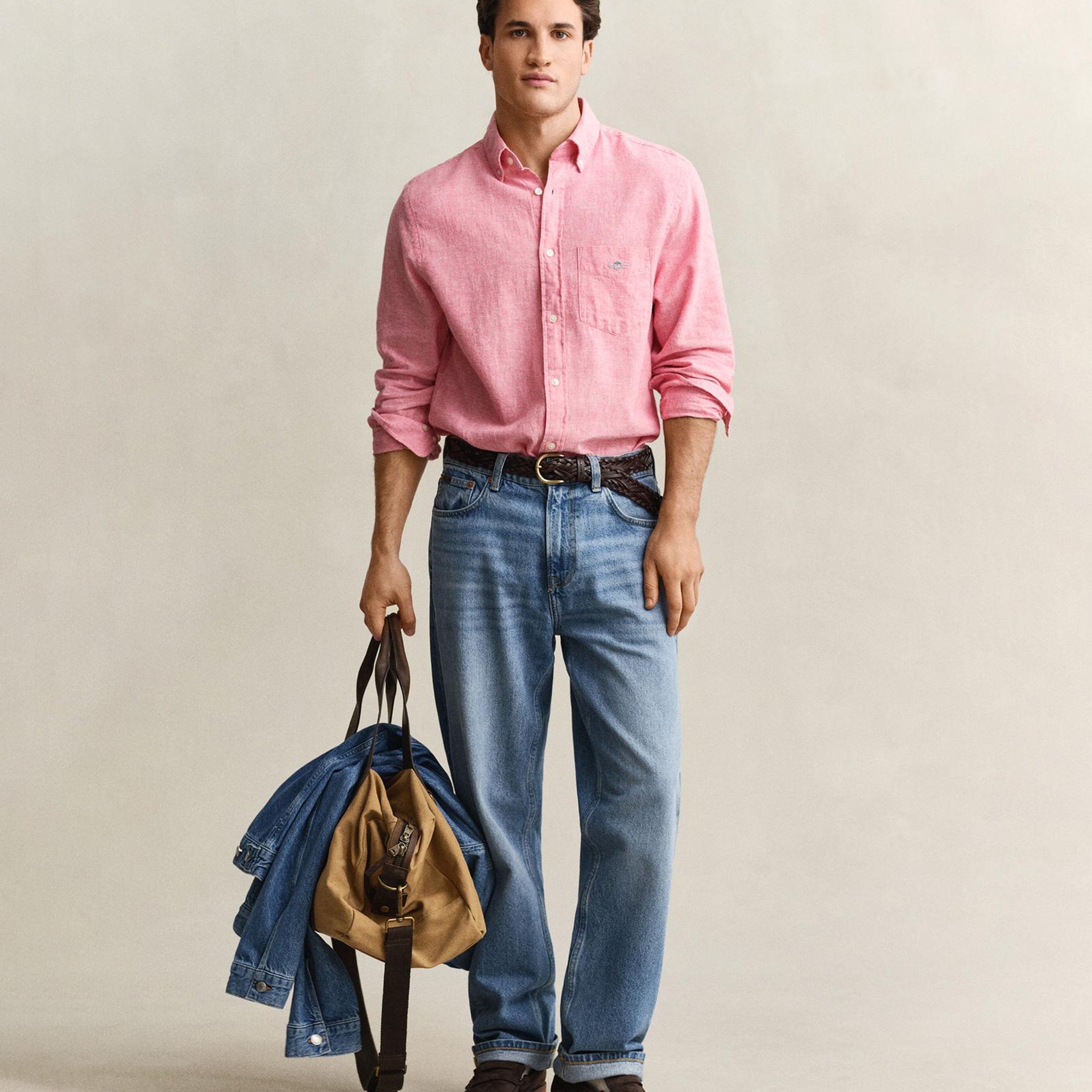 GANT Erkek Pembe Regular Fit Logolu Gömlek